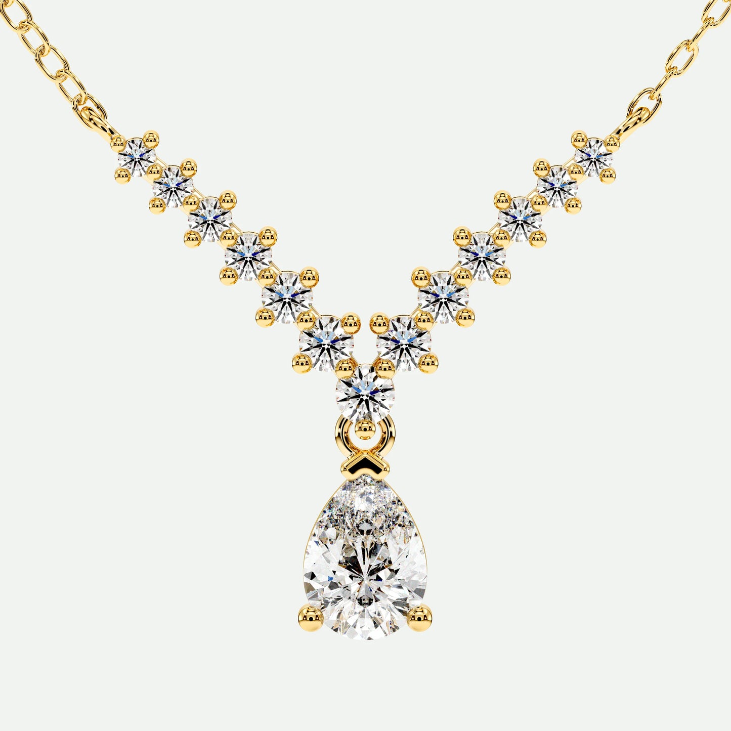 Nirvana - Tapered line cluster with pear drop.