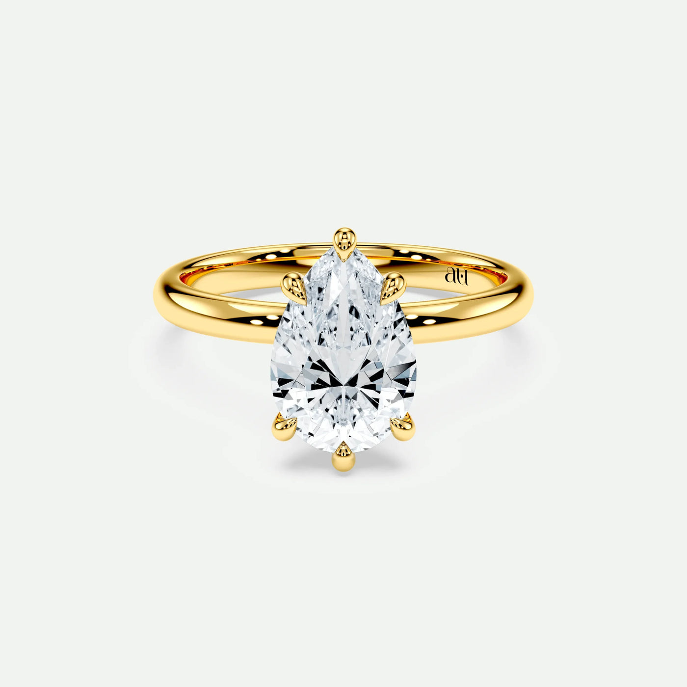 Pear - Silver (Yellow Gold)