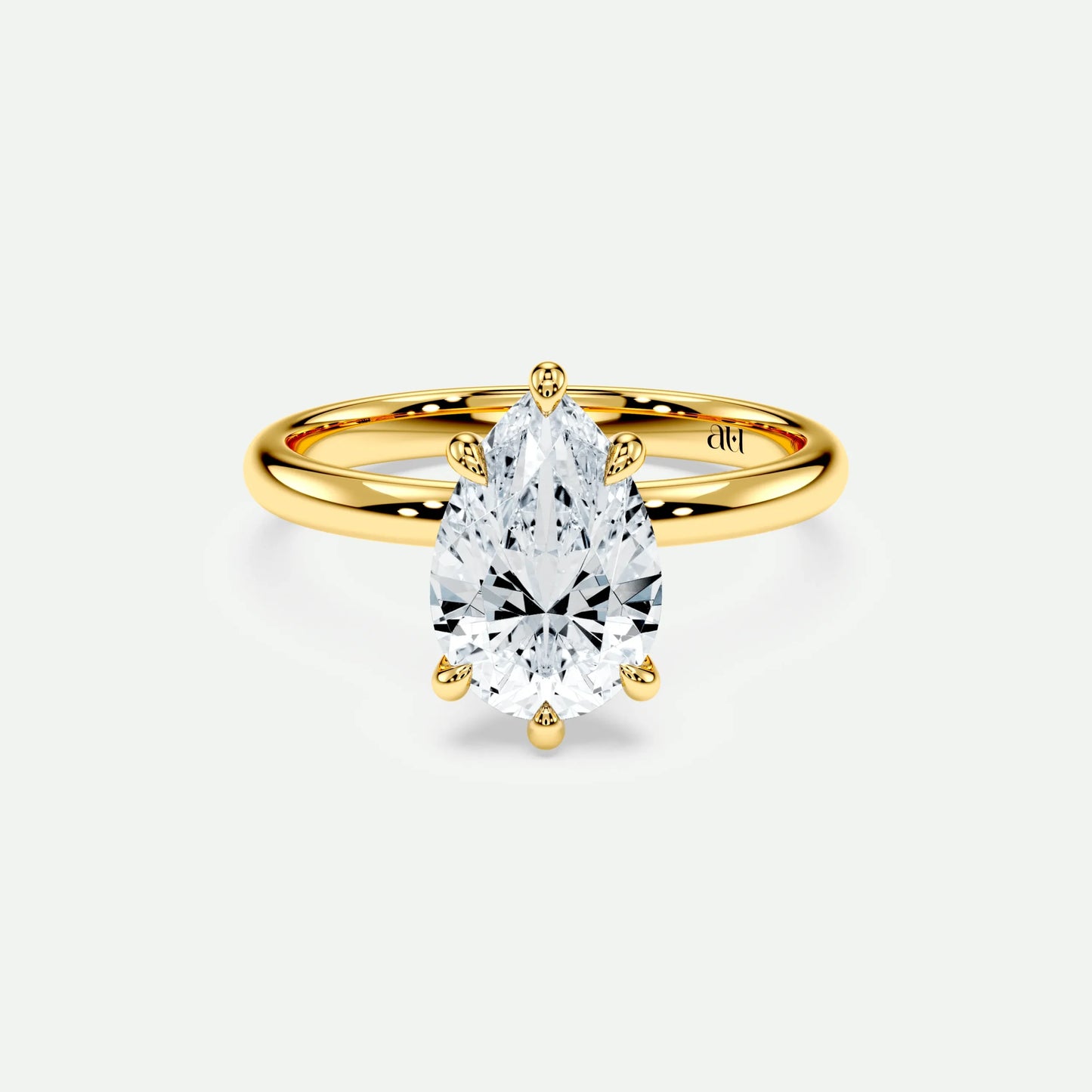 Pear - Silver (Yellow Gold)