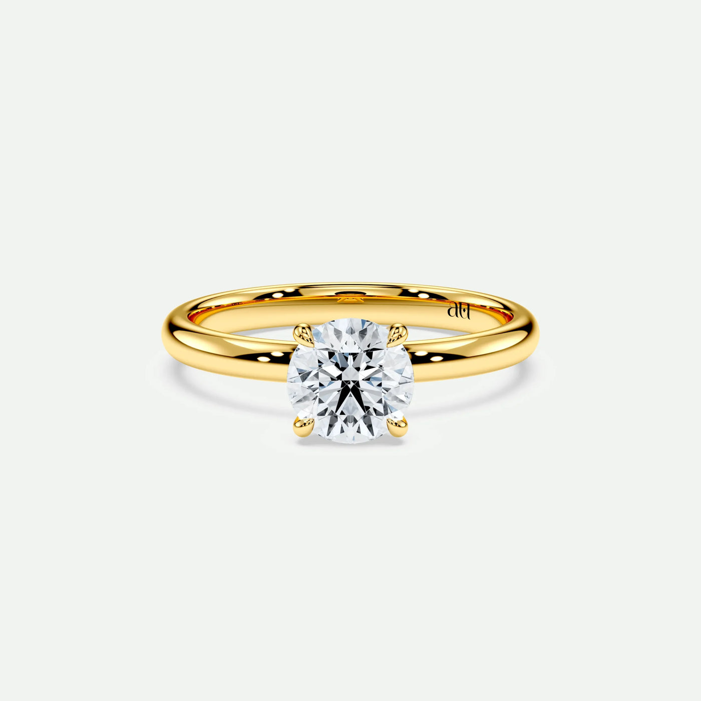 Round - Silver (Yellow Gold)
