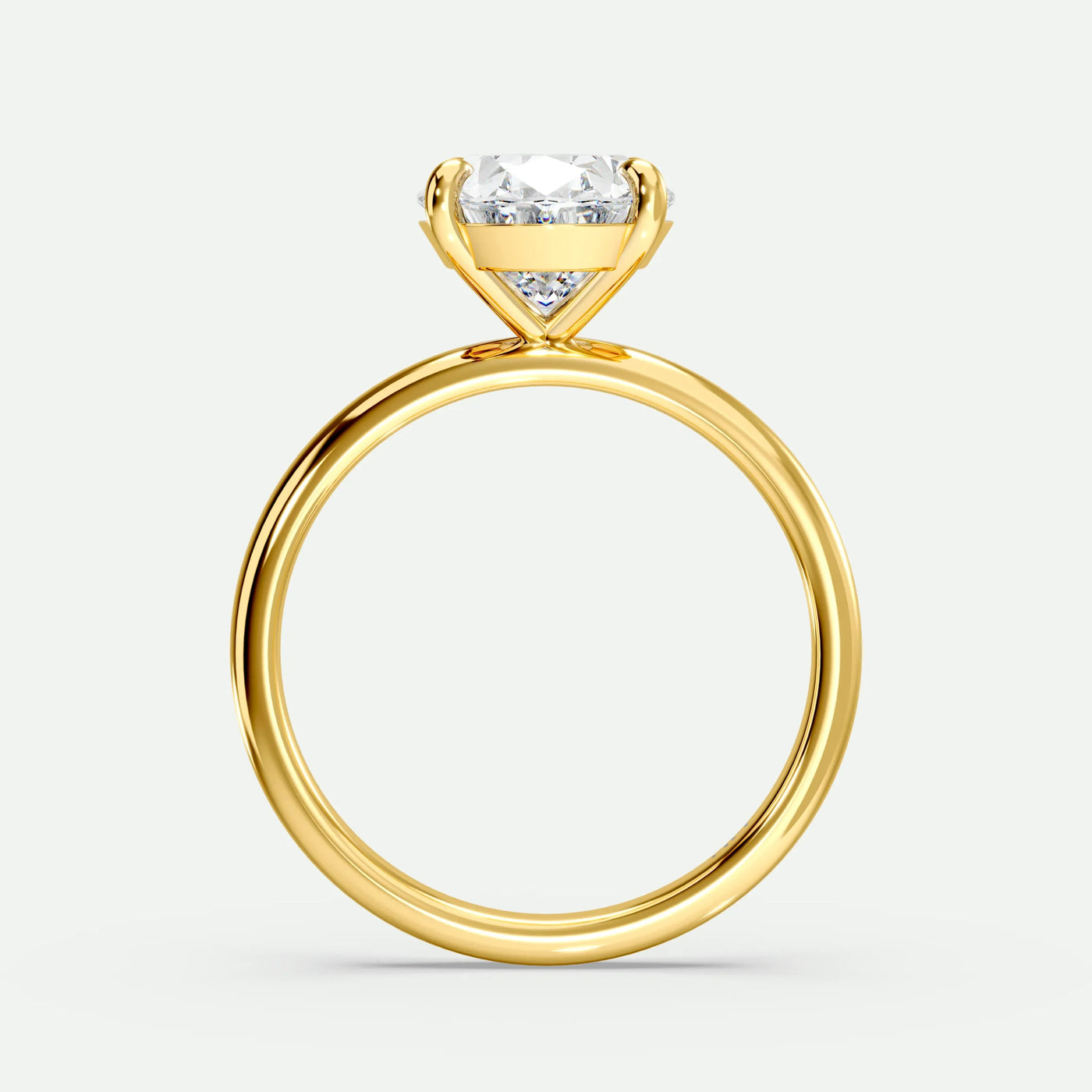 Oval - Silver (Yellow Gold)