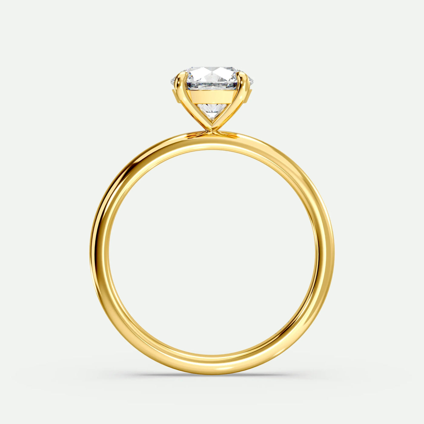 Round - Silver (Yellow Gold)