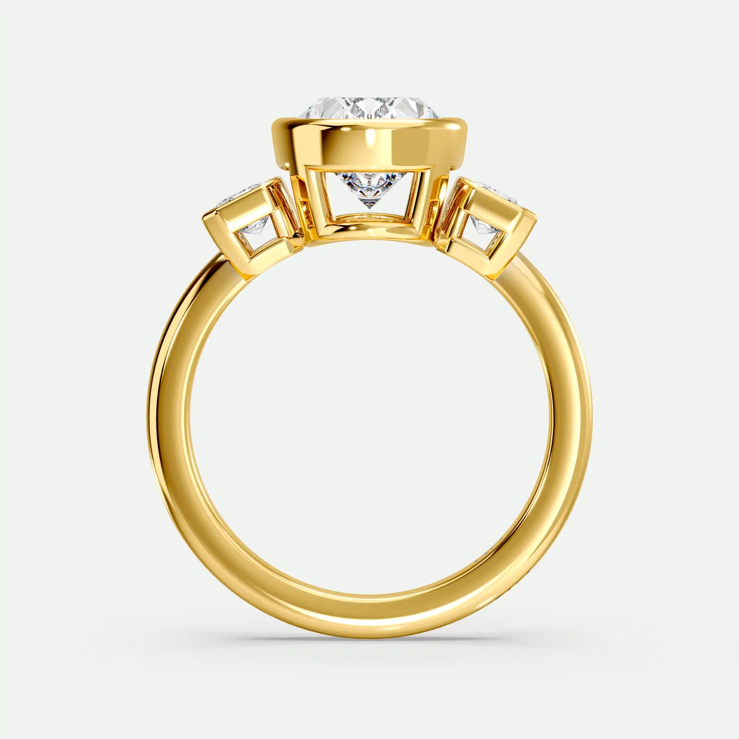Oval - Silver (Yellow Gold)
