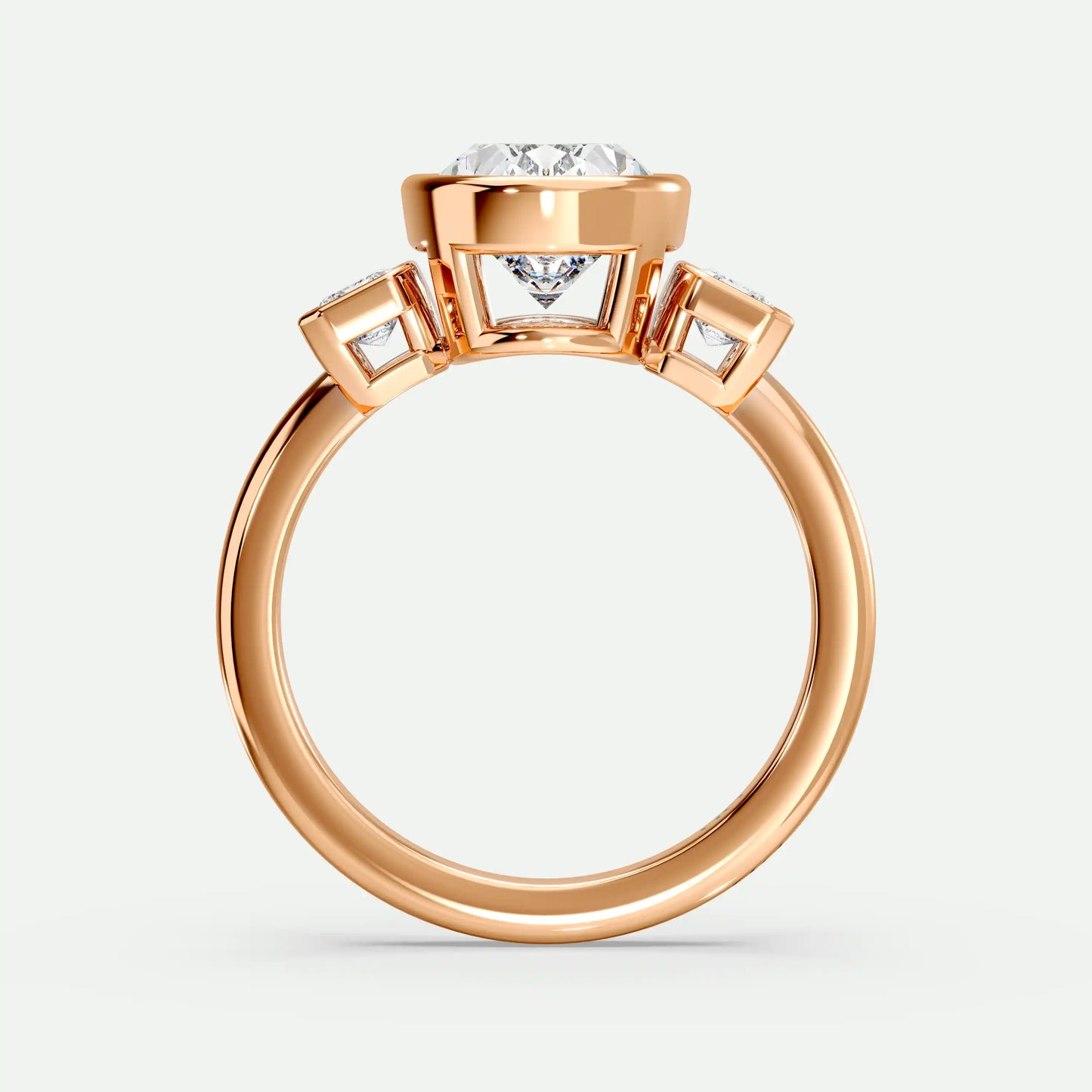 Oval - Silver (Rose Gold)
