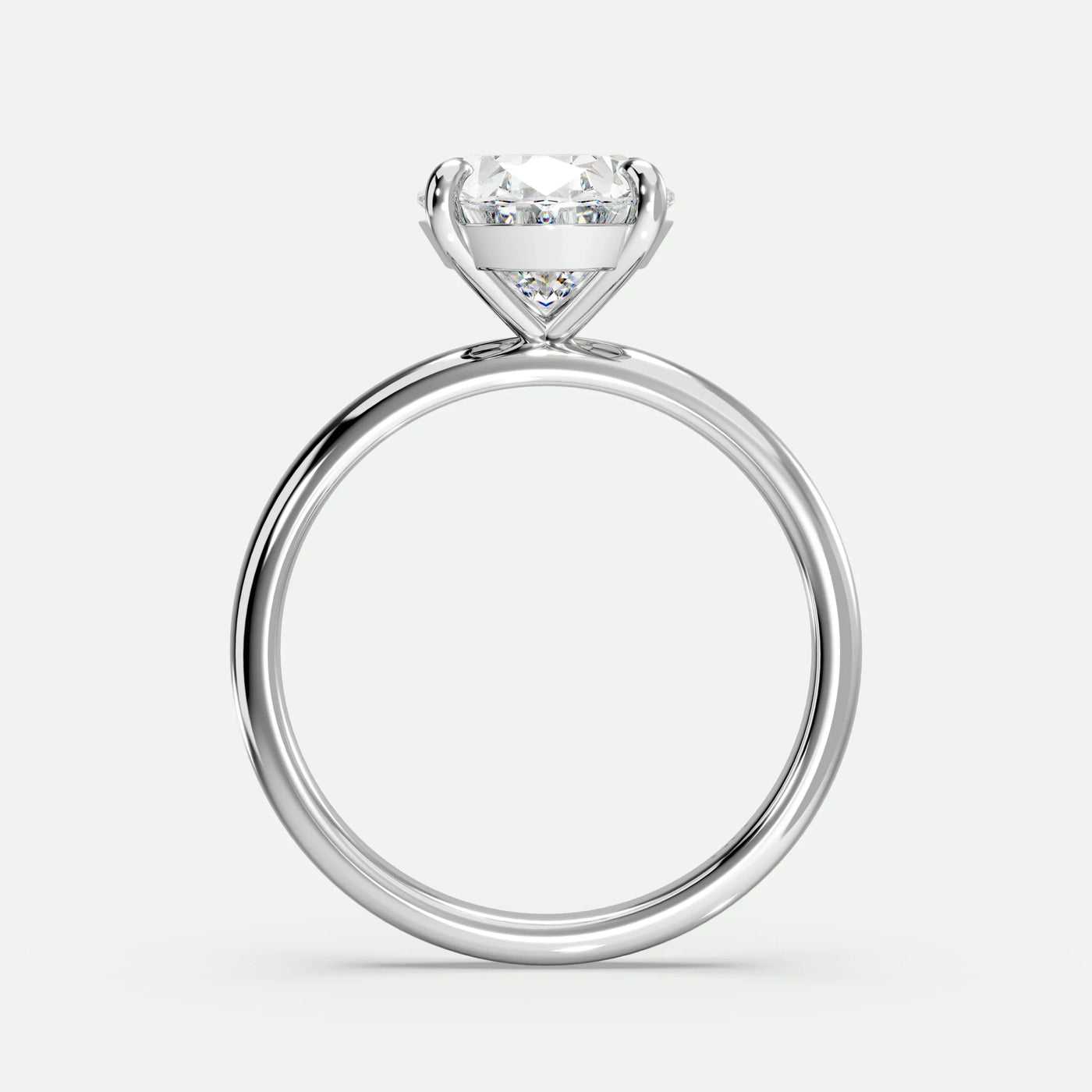 Oval - Silver (White Gold)