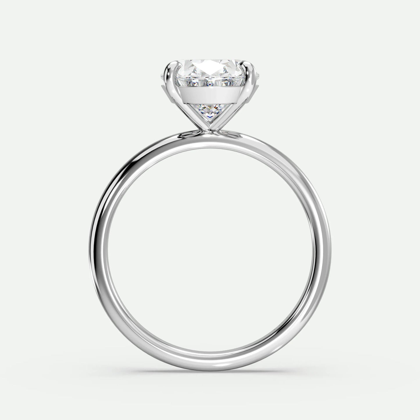 Oval - Silver (White Gold)