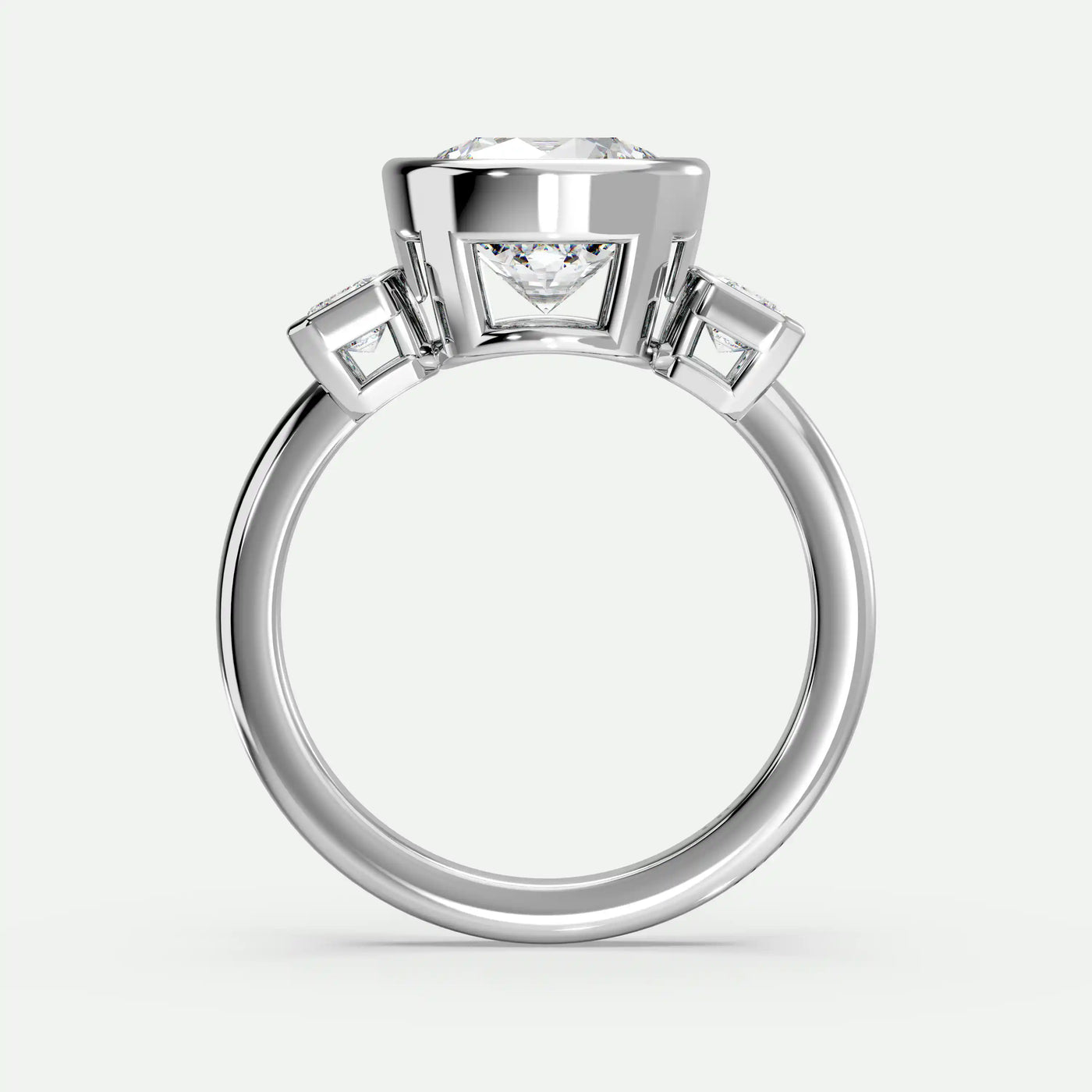 Round - Silver (White Gold)