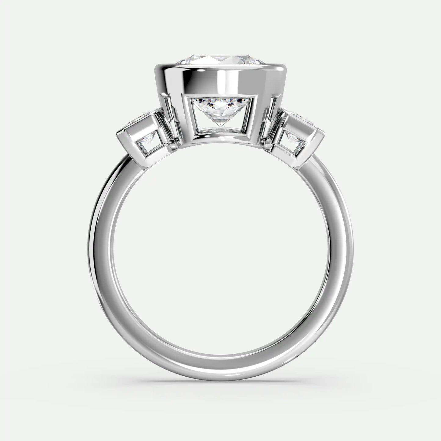 Round - Silver (White Gold)