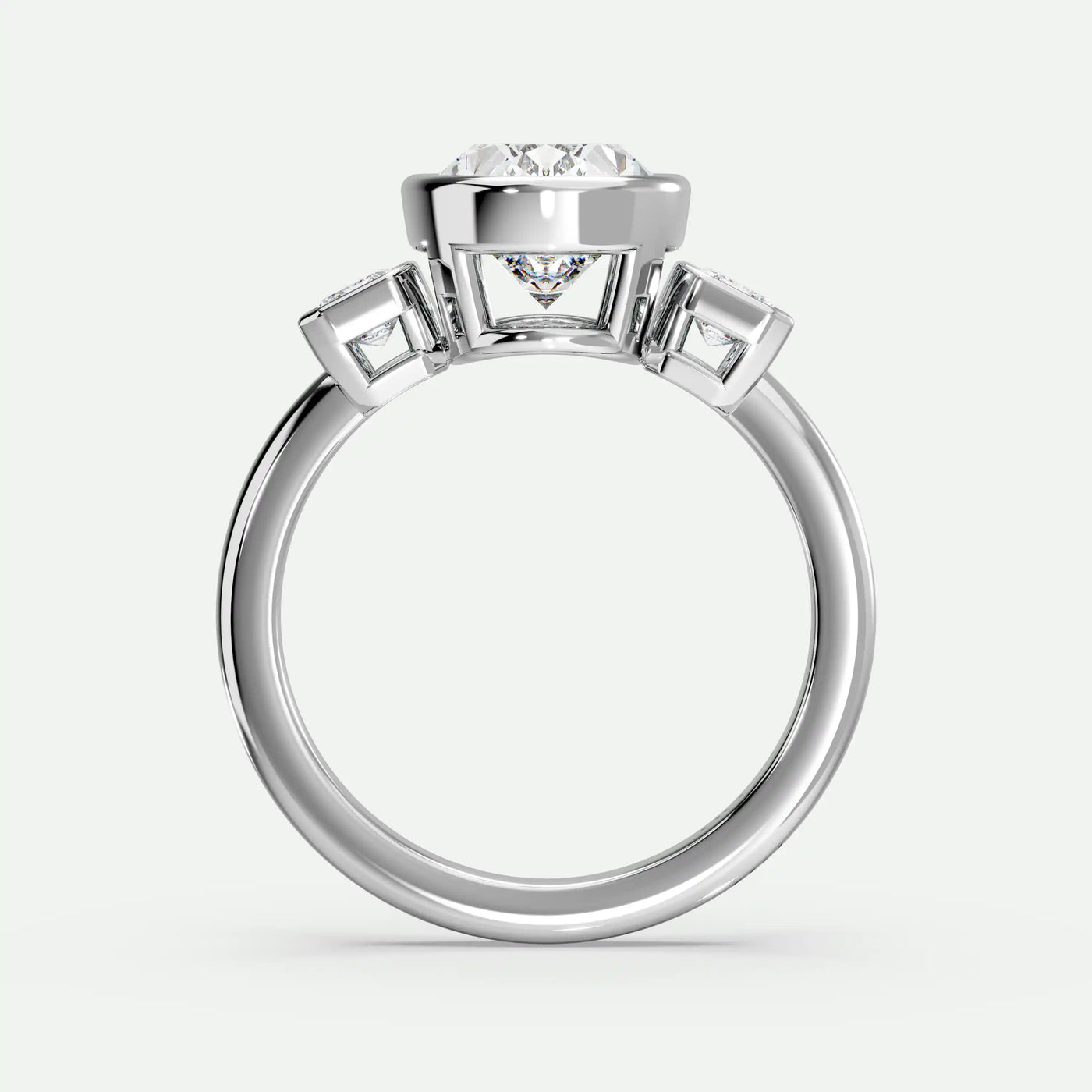 Oval - Silver (White Gold)
