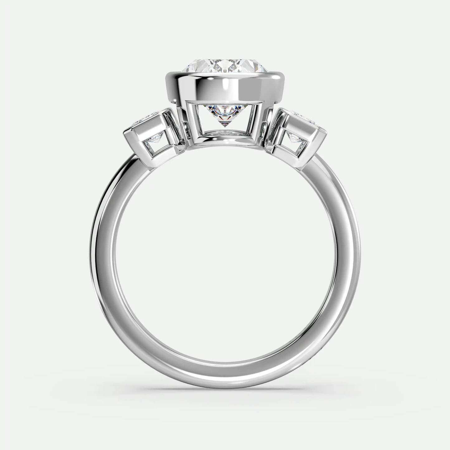 Oval - Silver (White Gold)
