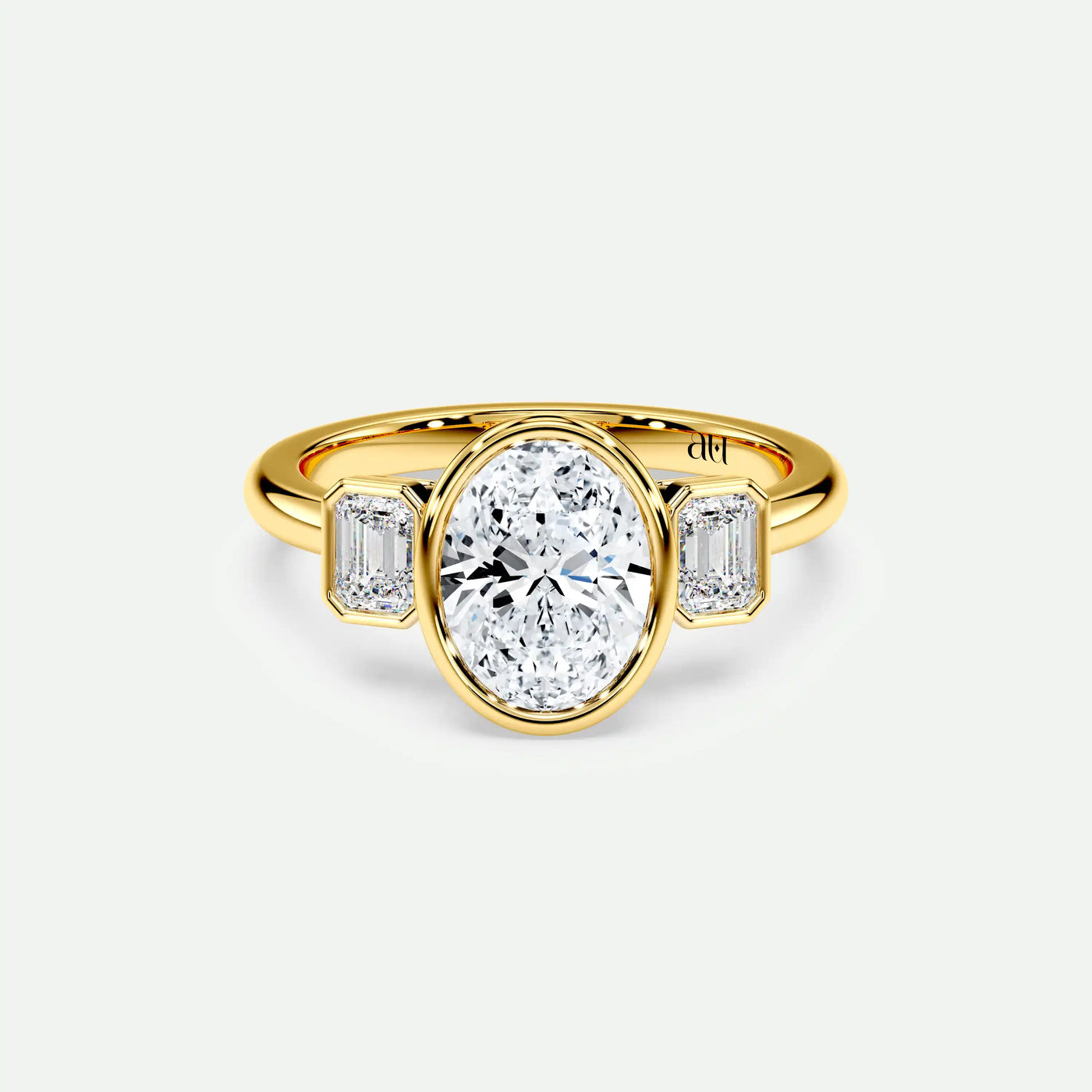 Oval - Silver (Yellow Gold)
