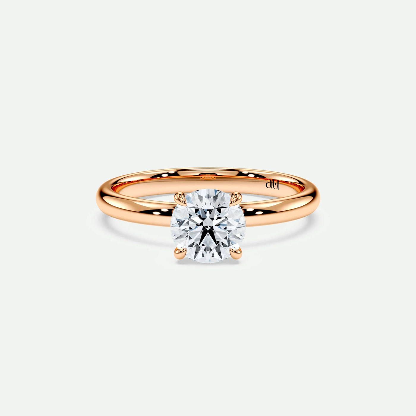 Round - Silver (Rose Gold)