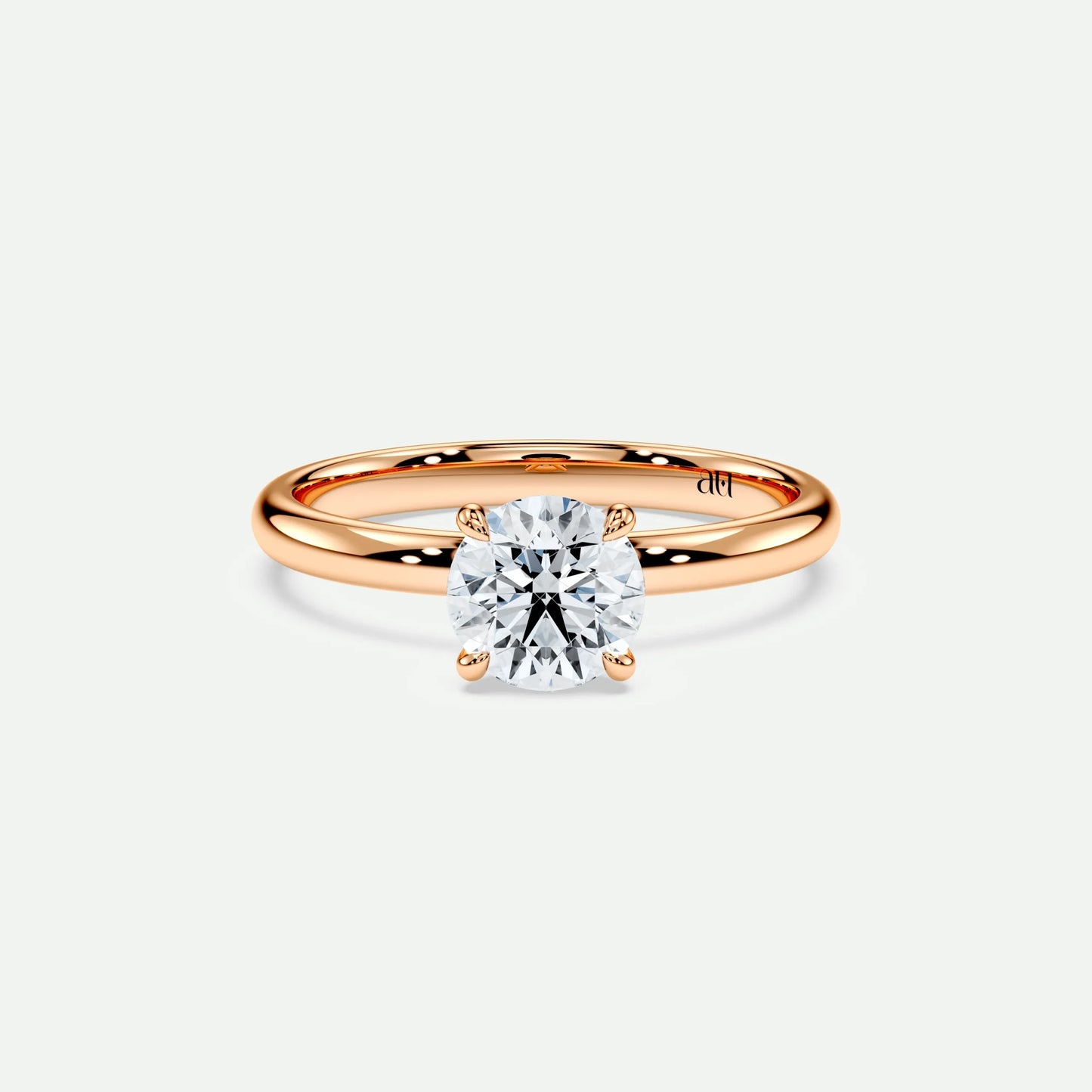 Round - Silver (Rose Gold)