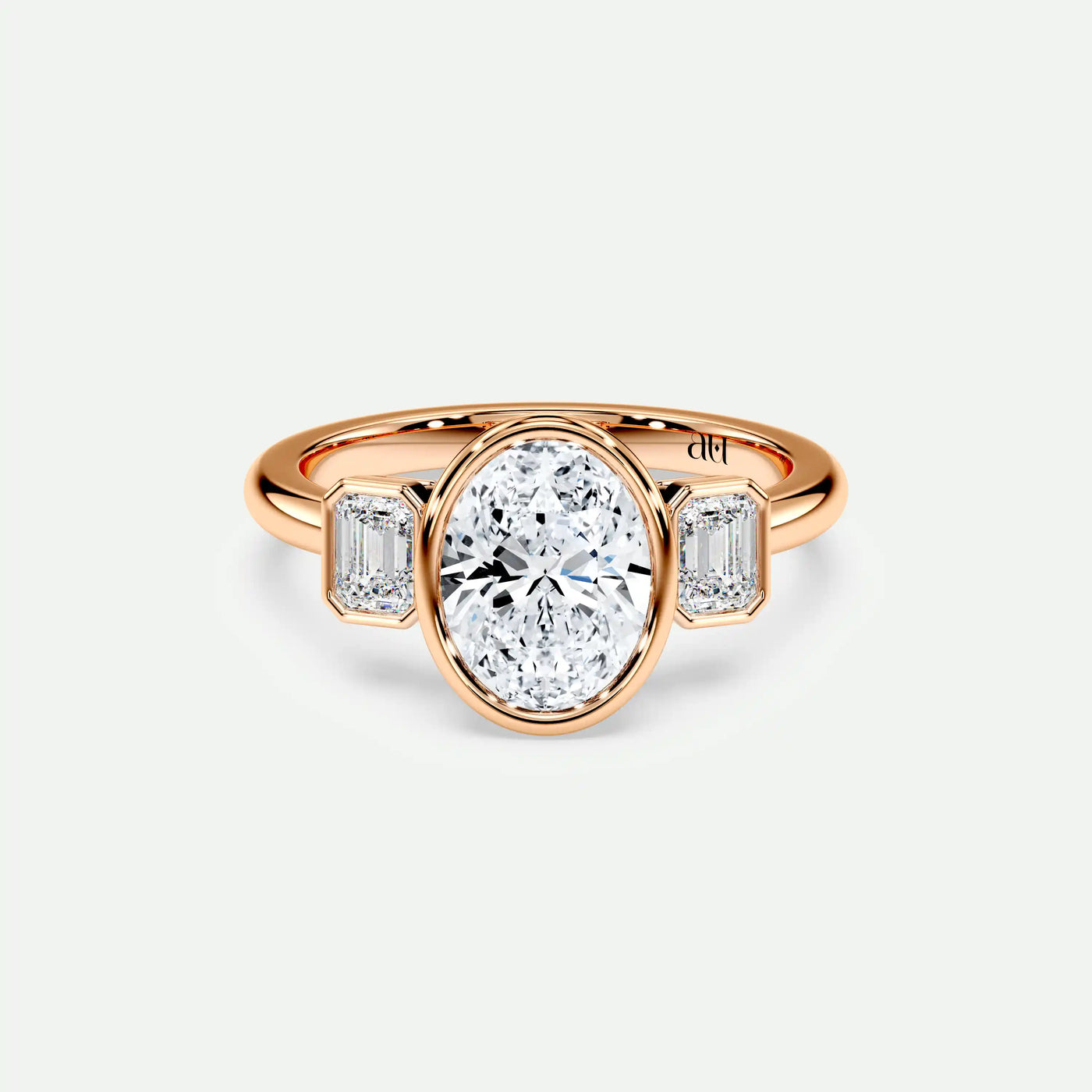 Oval - Silver (Rose Gold)
