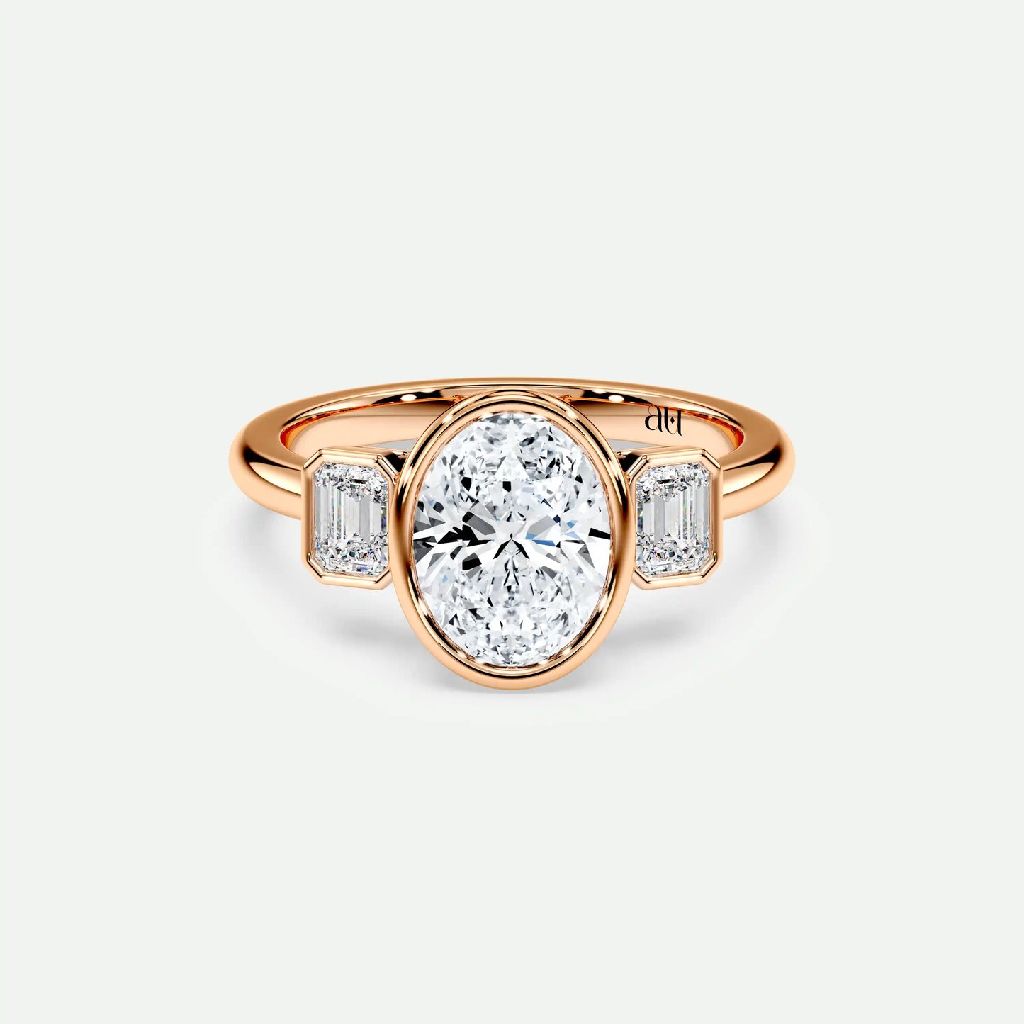 Oval - Silver (Rose Gold)
