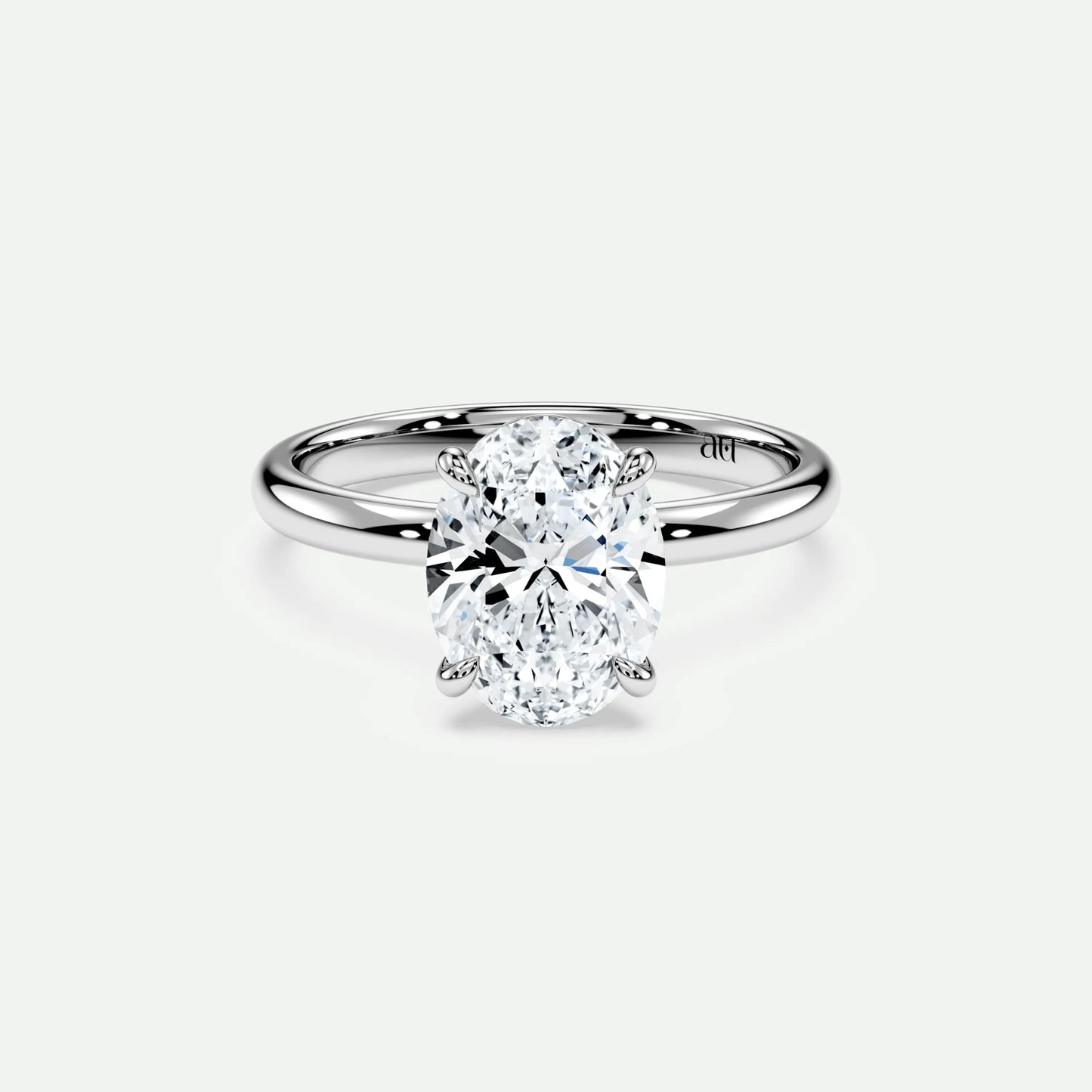 Oval - Silver (White Gold)