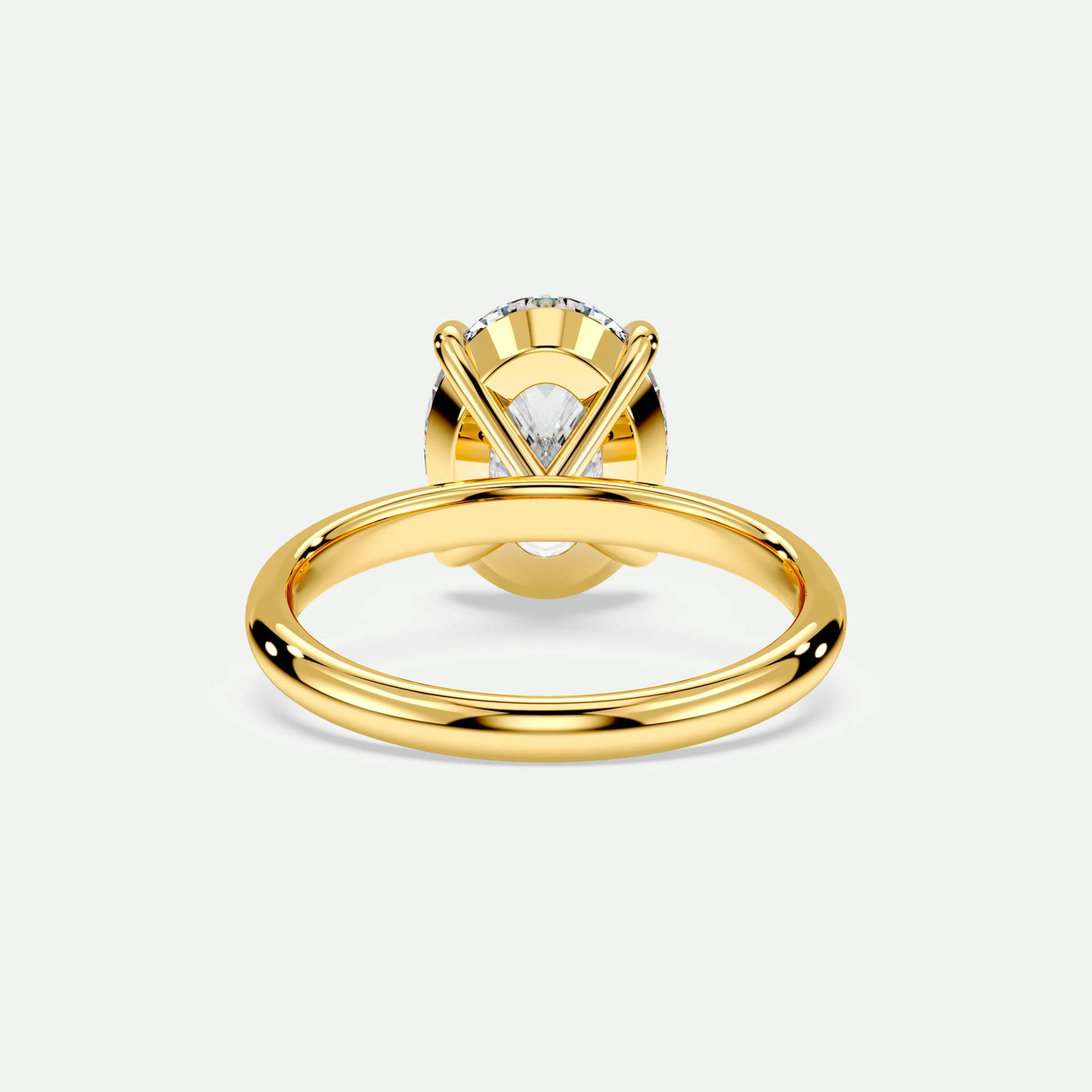 Oval - Silver (Yellow Gold)