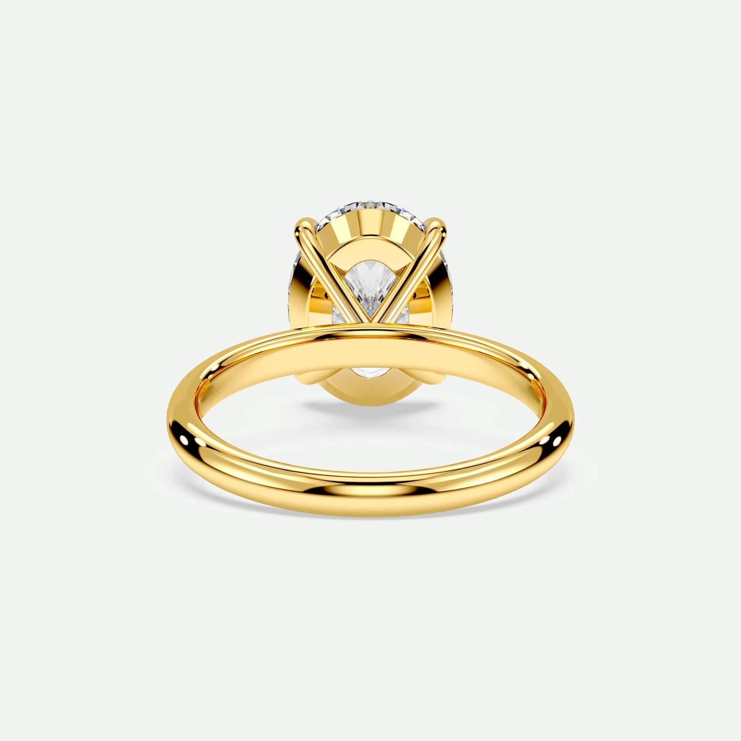 Oval - Silver (Yellow Gold)