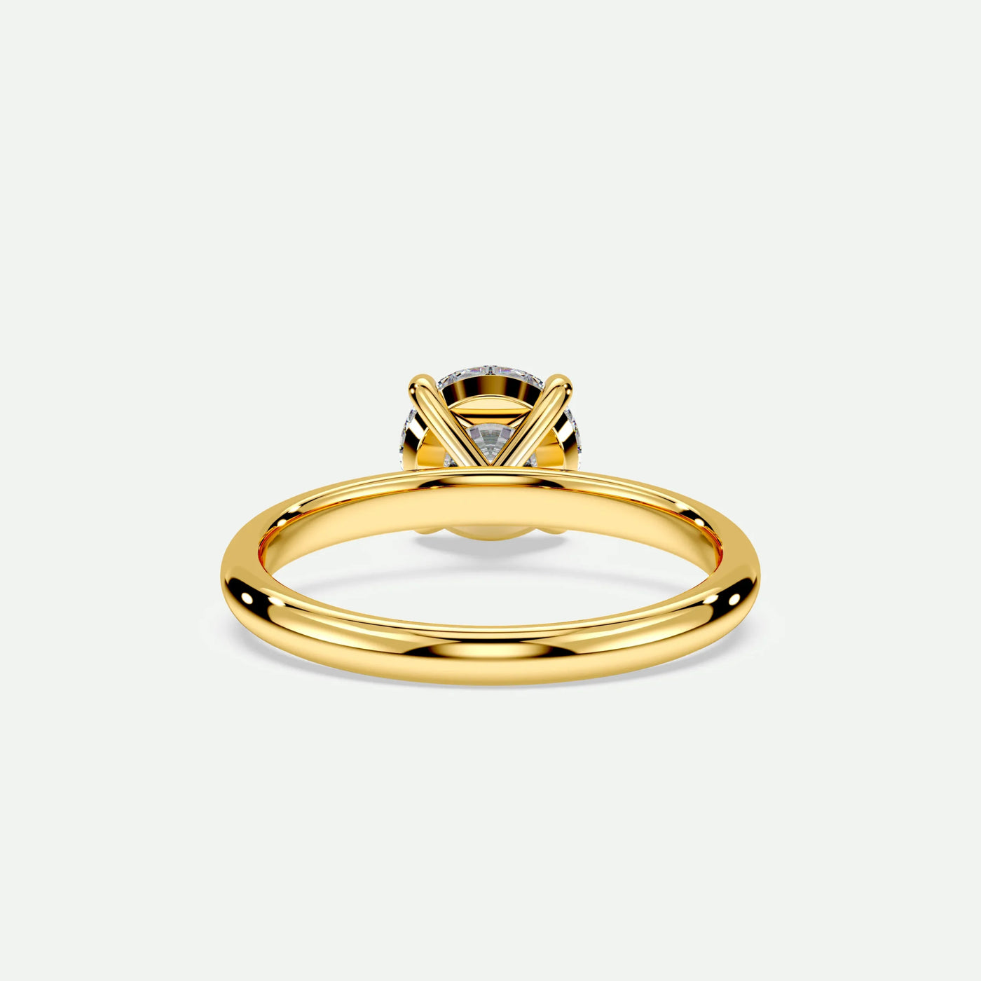 Round - Silver (Yellow Gold)