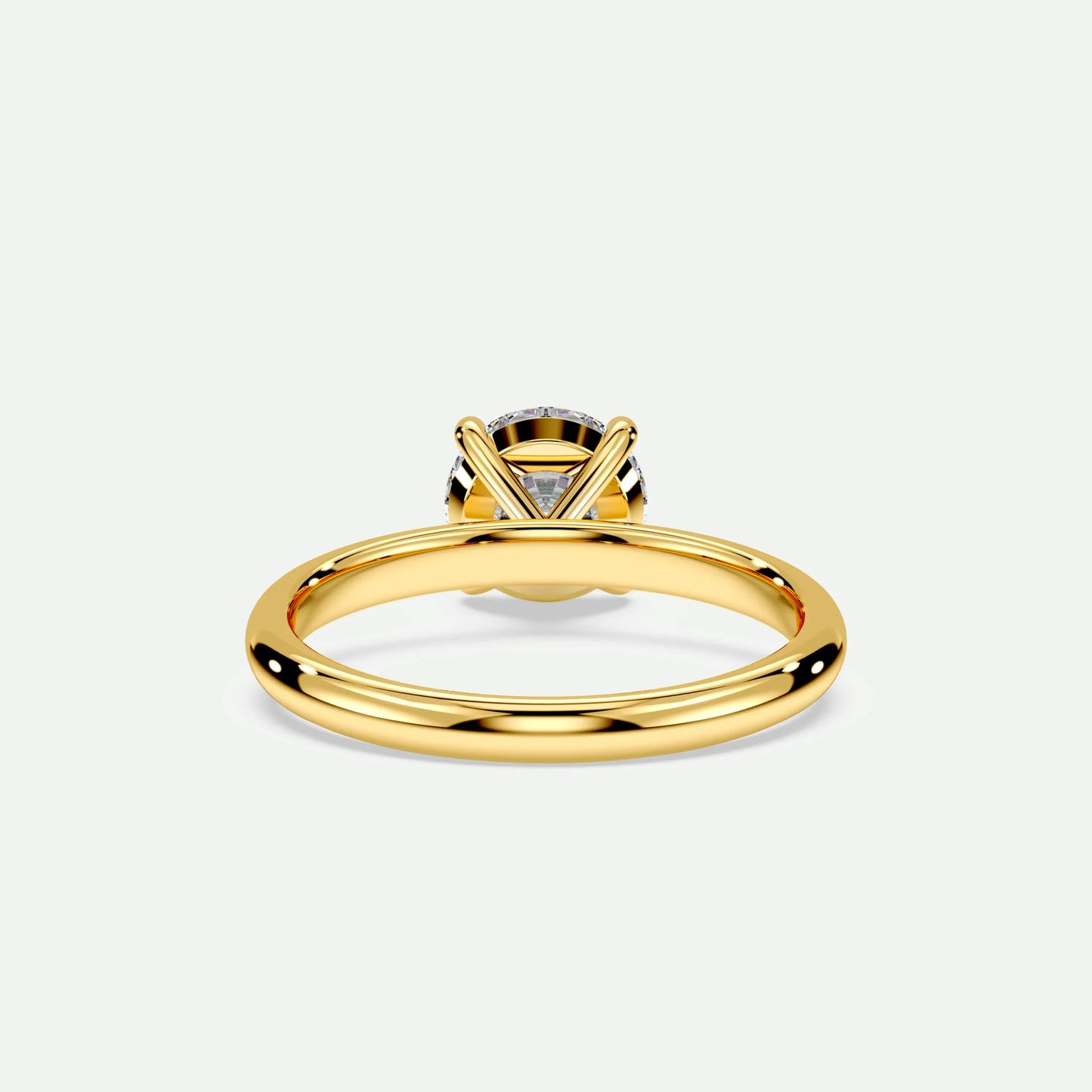 Round - Silver (Yellow Gold)