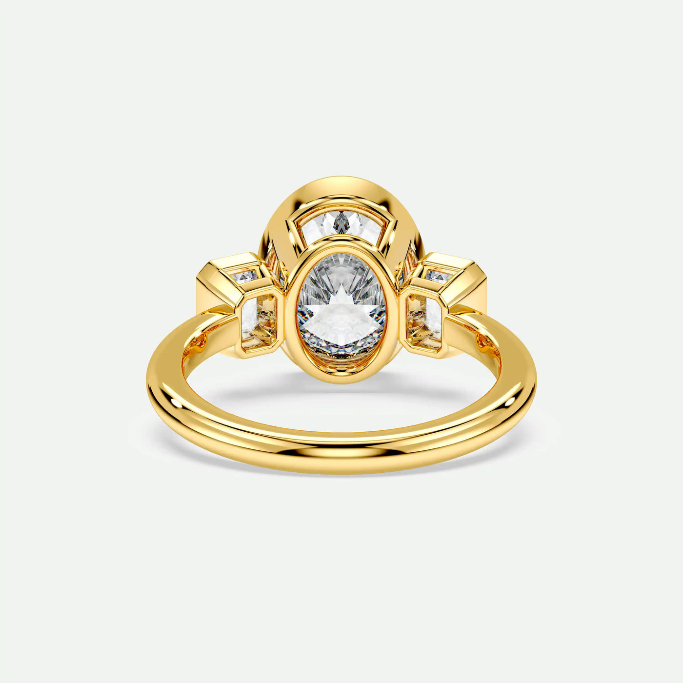 Oval - Silver (Yellow Gold)
