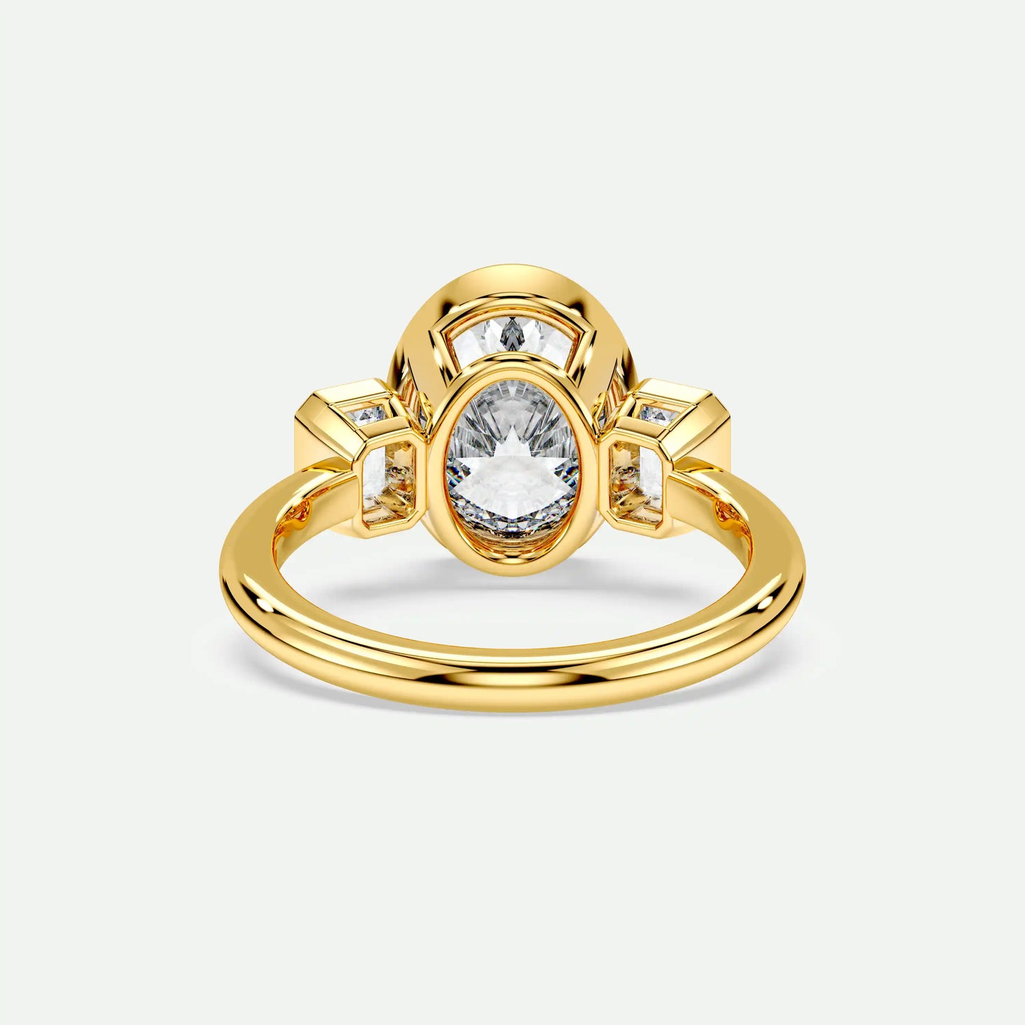 Oval - Silver (Yellow Gold)
