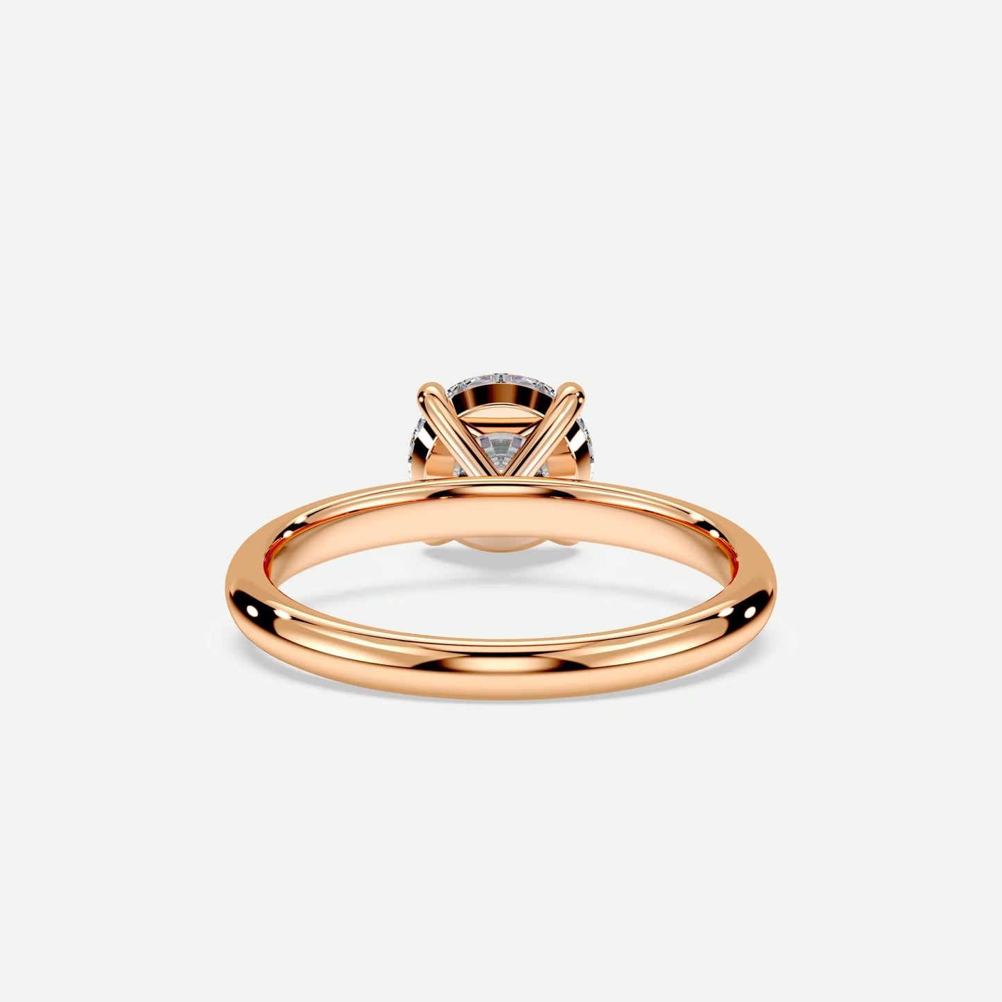 Round - Silver (Rose Gold)