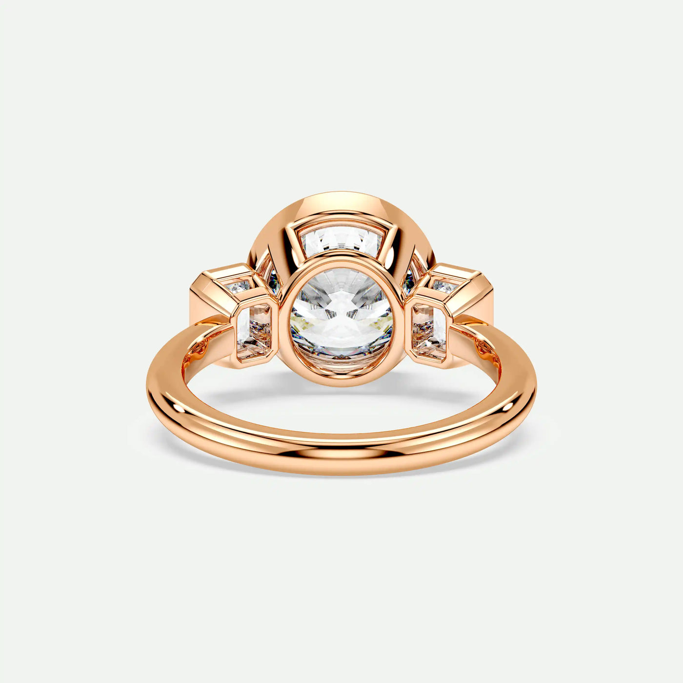 Round - Silver (Rose Gold)
