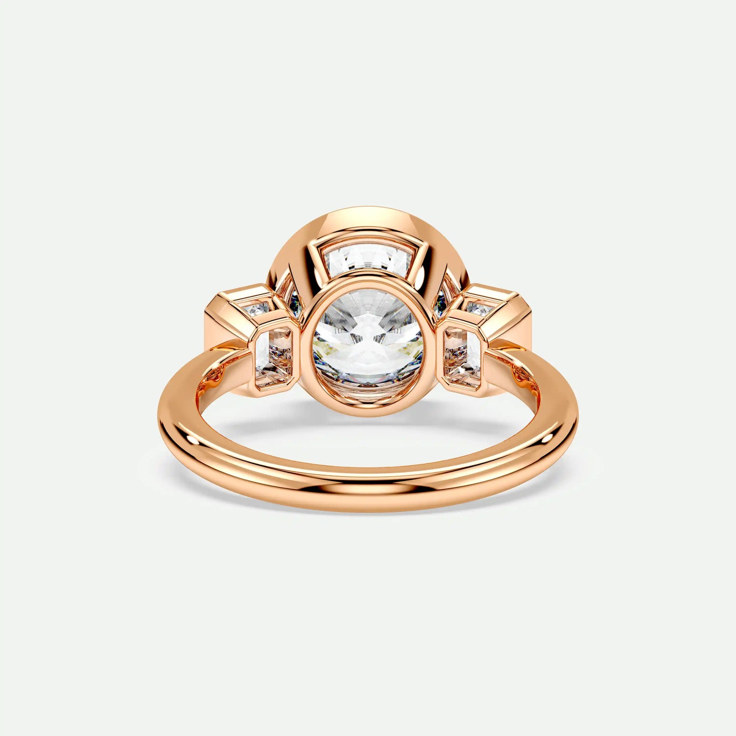 Round - Silver (Rose Gold)
