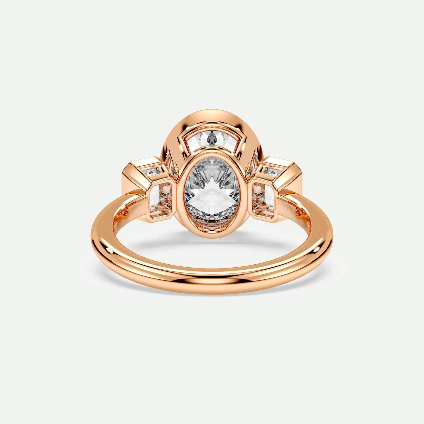 Oval - Silver (Rose Gold)
