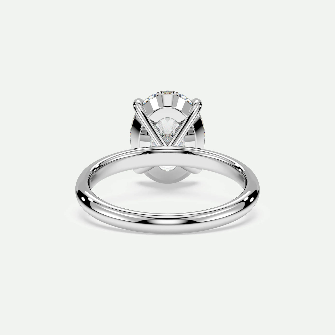 Oval - Silver (White Gold)