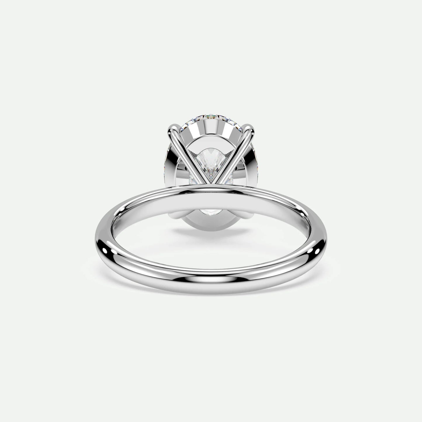Oval - Silver (White Gold)
