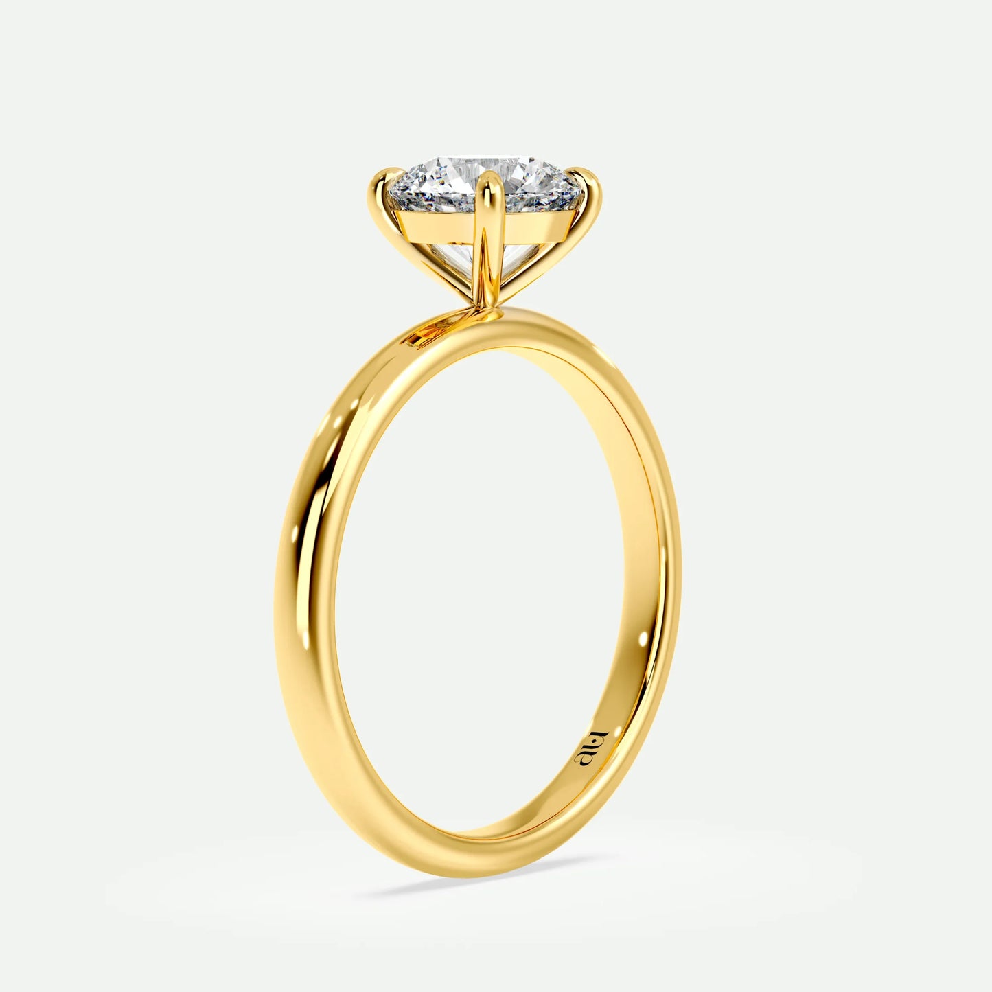 Round - Silver (Yellow Gold)