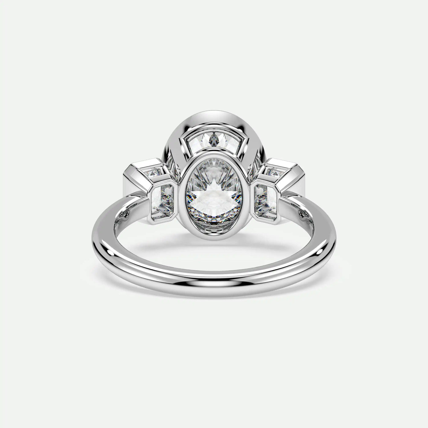 Oval - Silver (White Gold)
