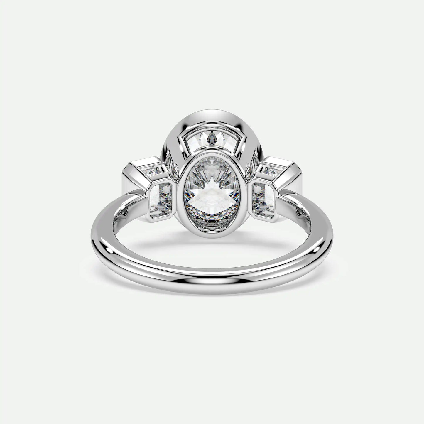 Oval - Silver (White Gold)
