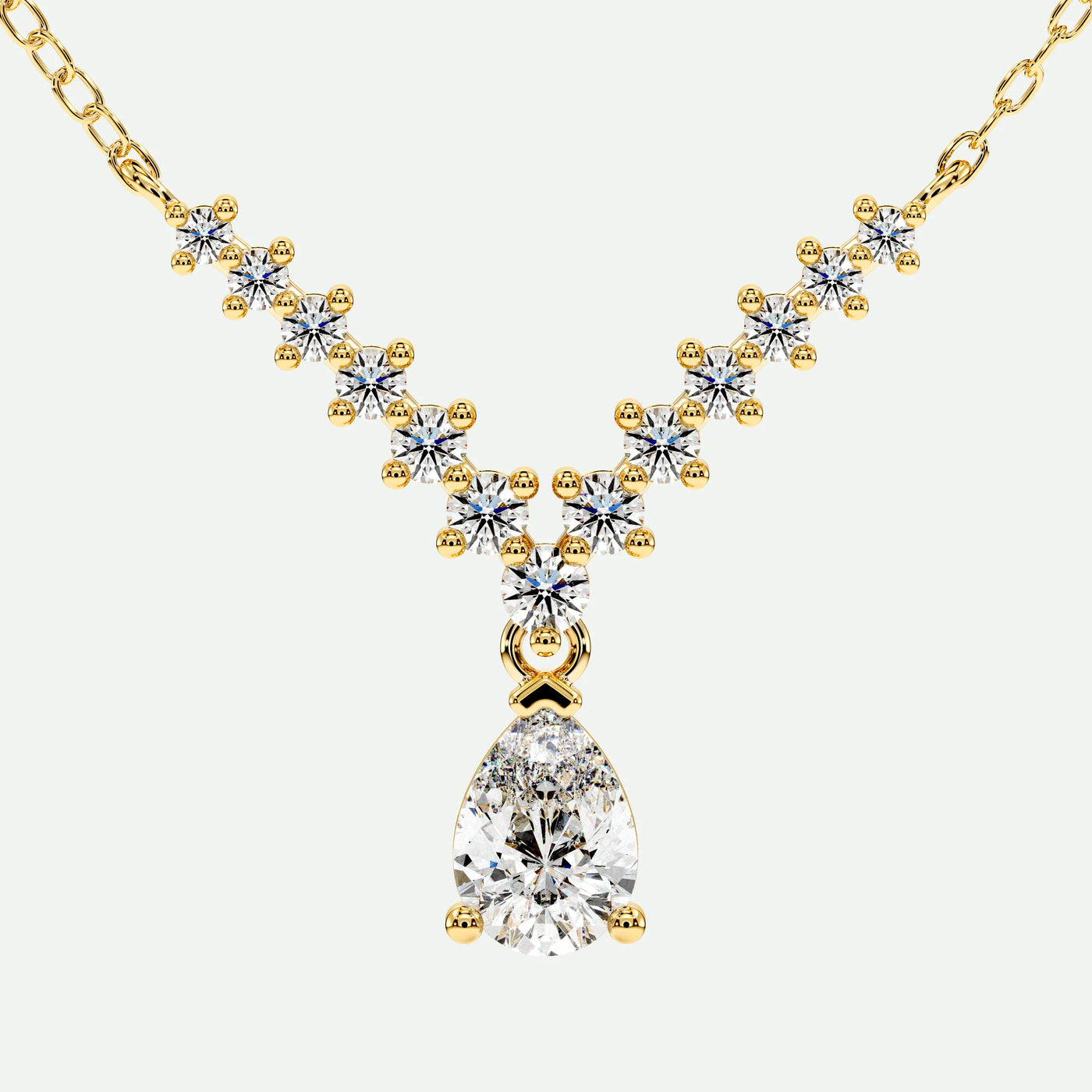 Nirvana - Tapered line cluster with pear drop.