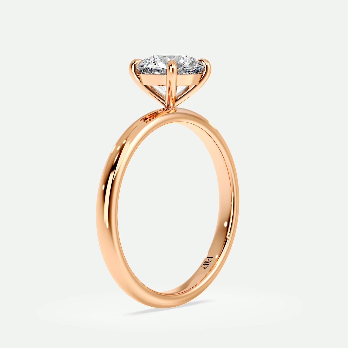 Round - Silver (Rose Gold)