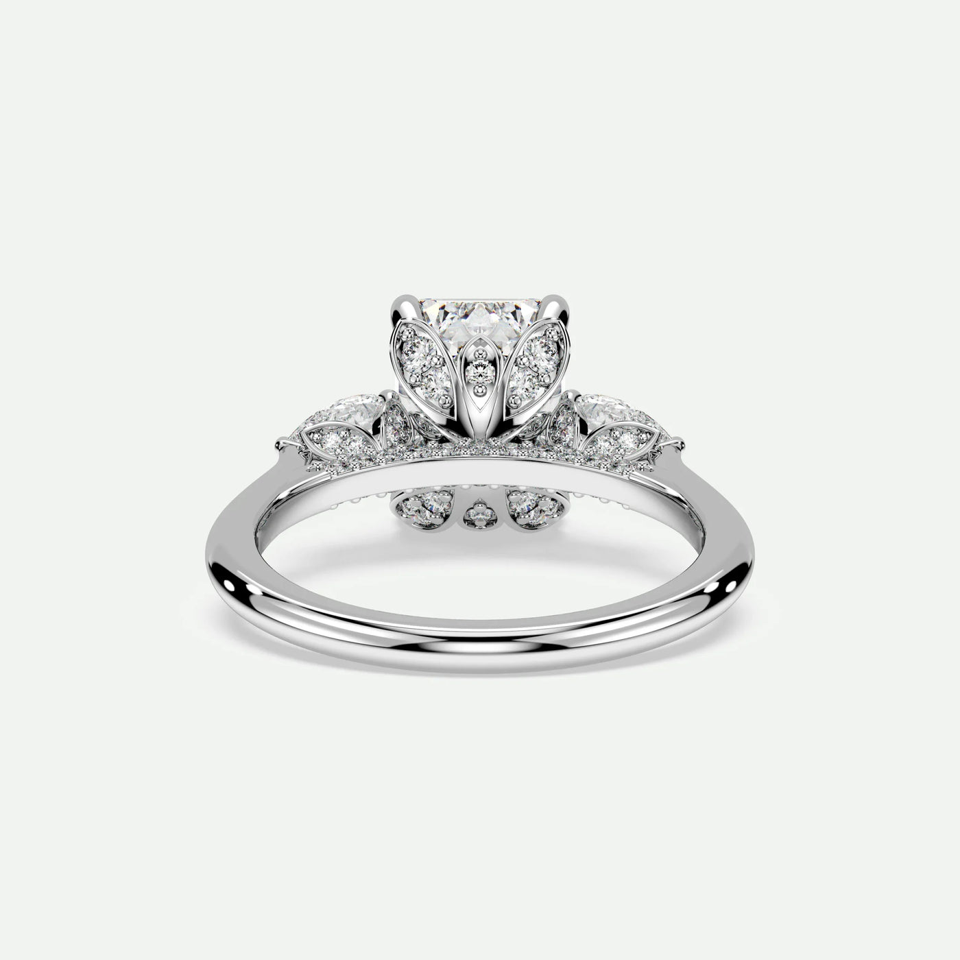 Emerald - Silver (White Gold)