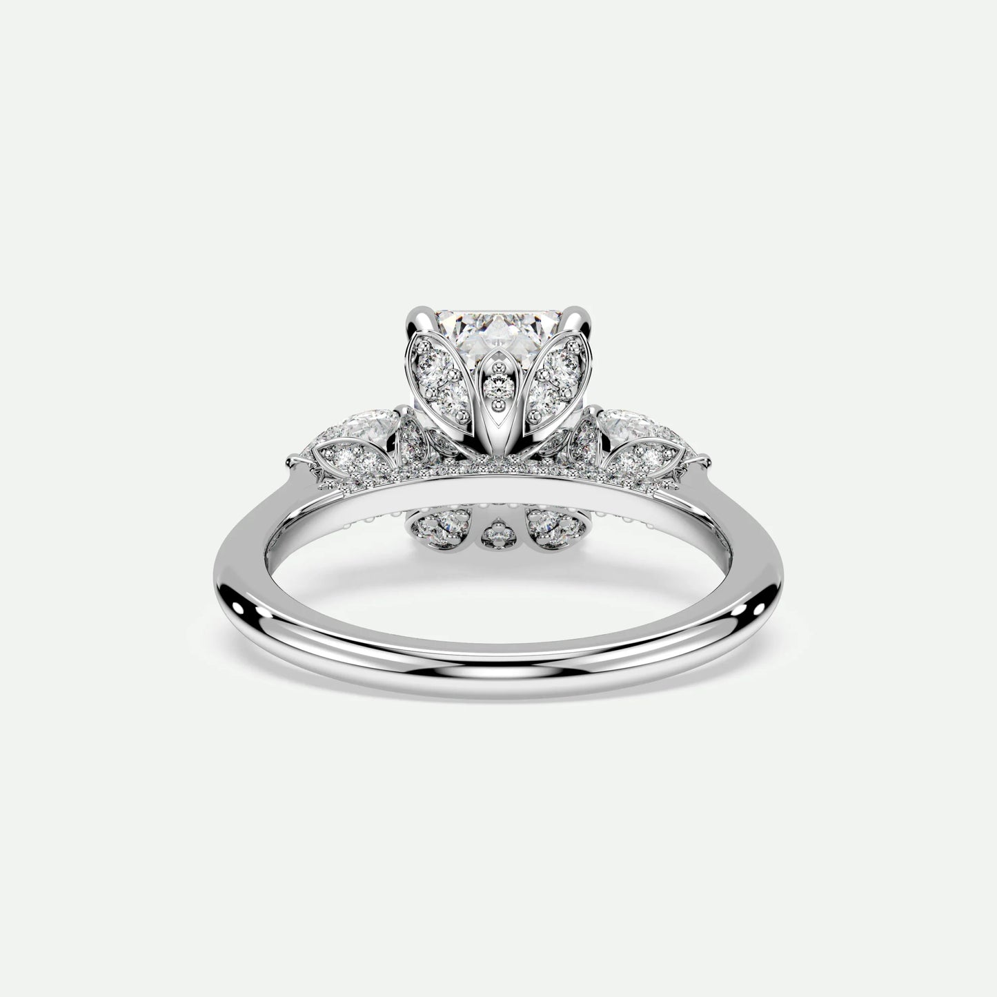 Emerald - Silver (White Gold)