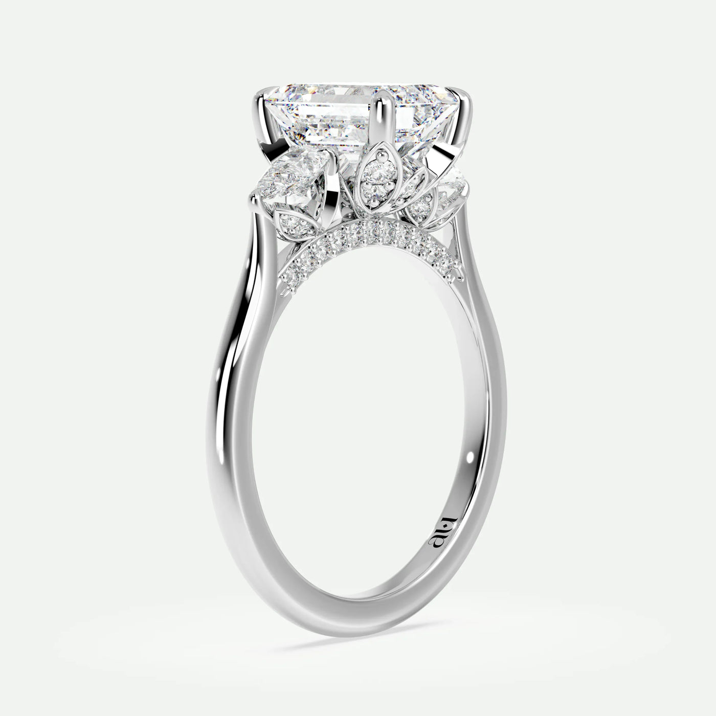 Emerald - Silver (White Gold)