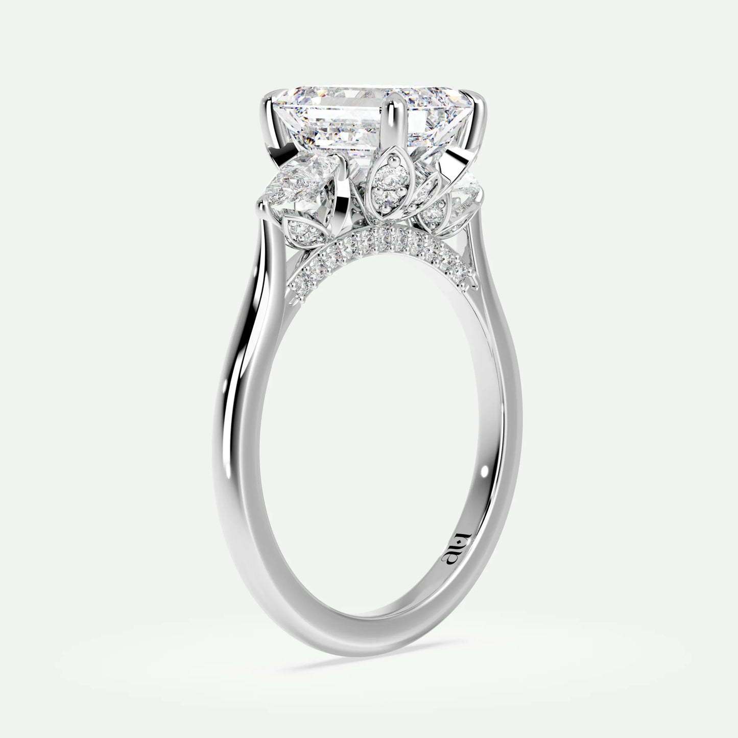 Emerald - Silver (White Gold)