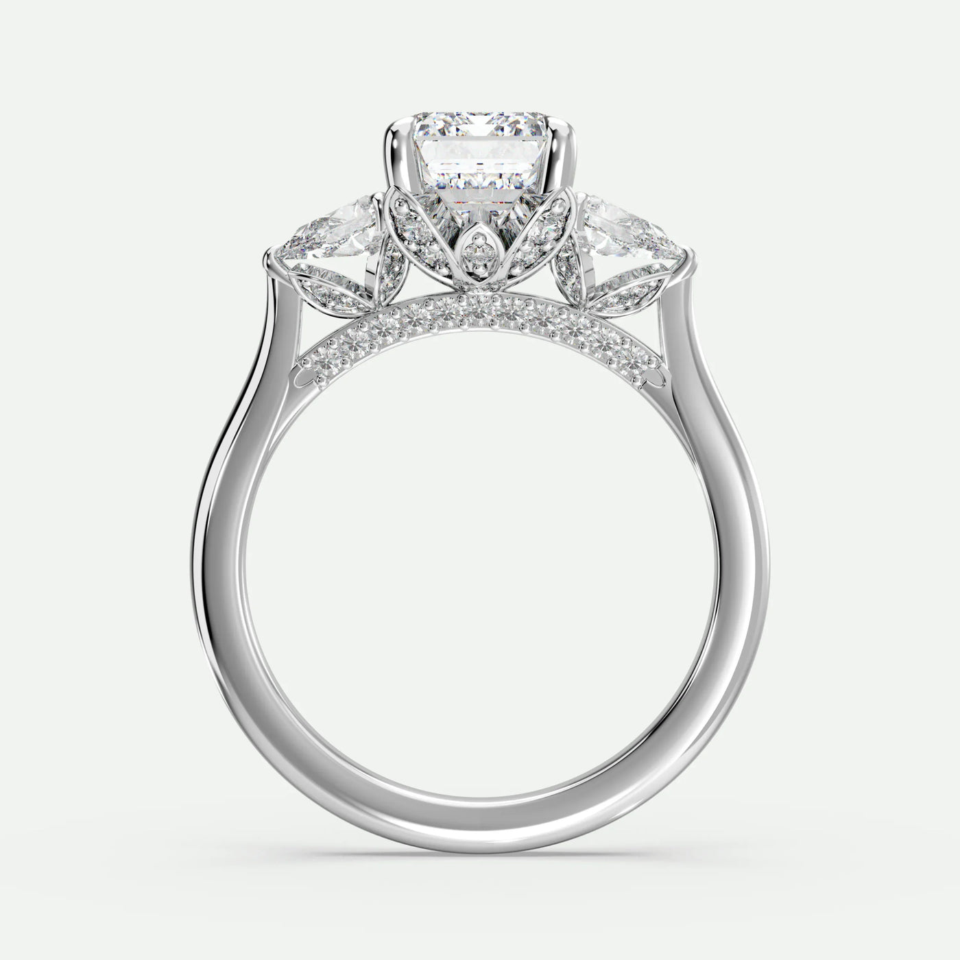 Emerald - Silver (White Gold)