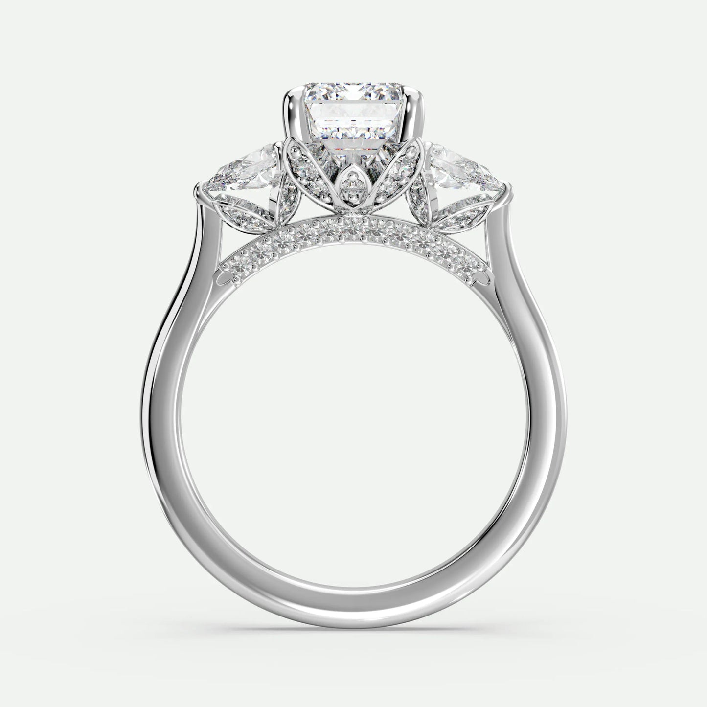 Emerald - Silver (White Gold)
