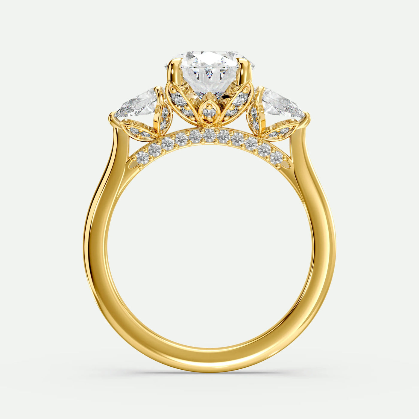 Oval - Silver (Yellow Gold)