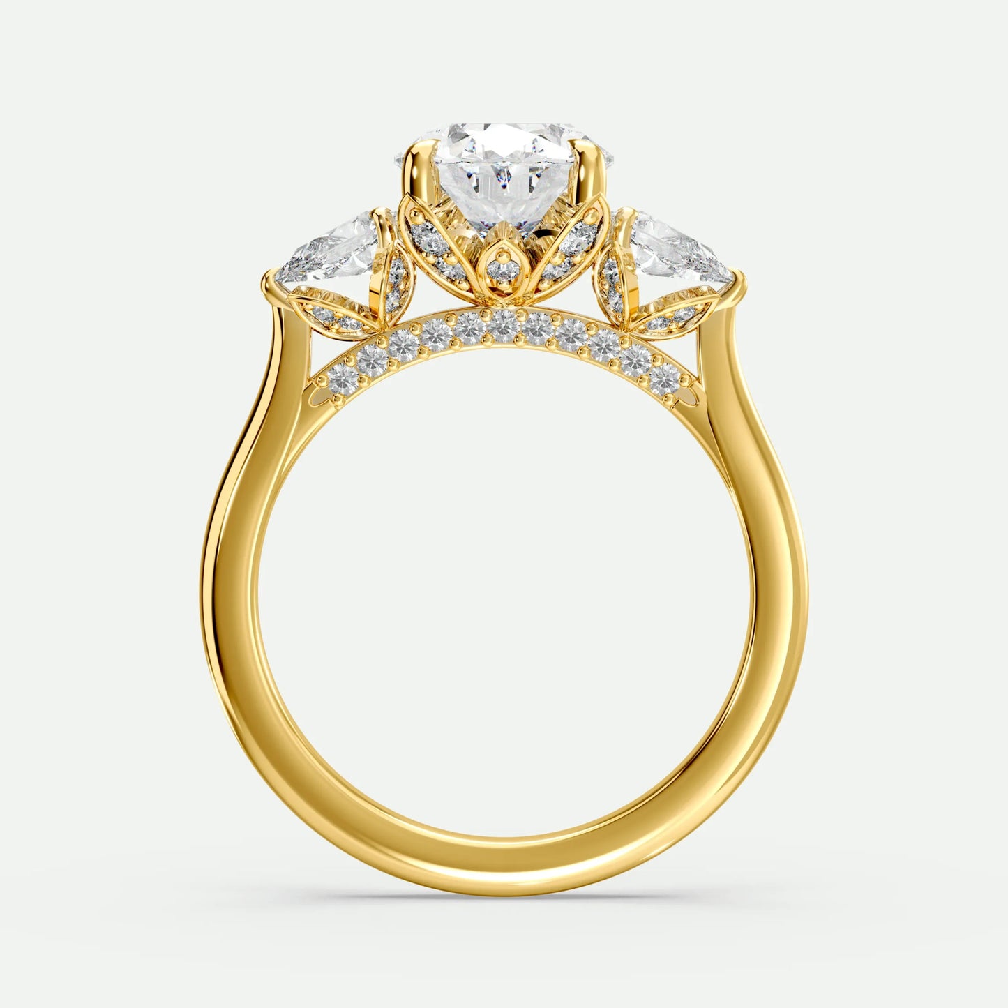 Oval - Silver (Yellow Gold)