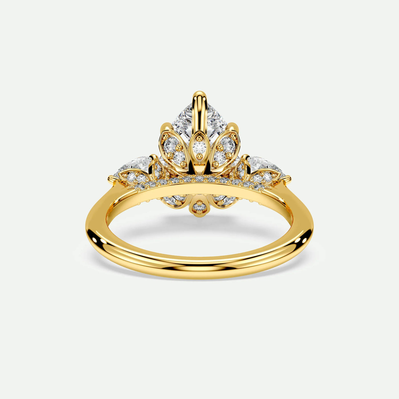 Pear - Silver (Yellow Gold)