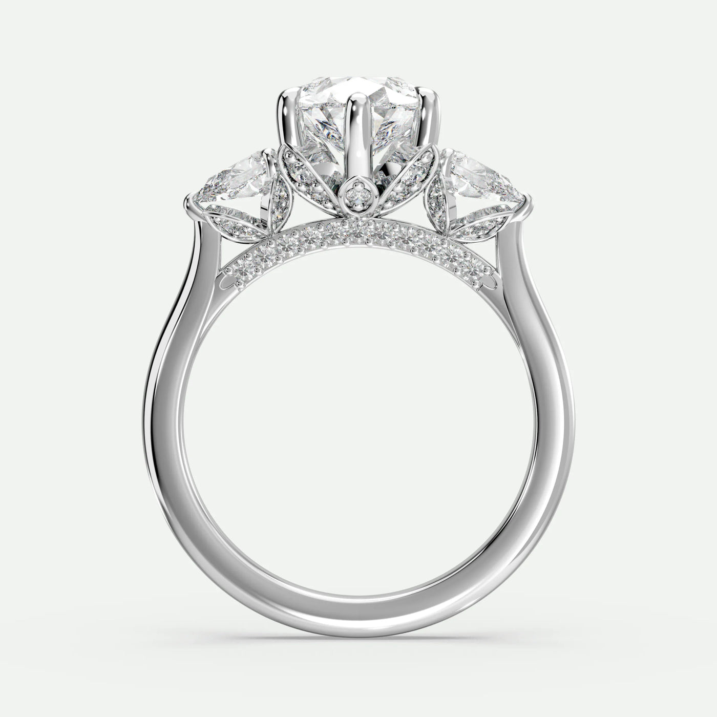 Pear - Silver (White Gold)
