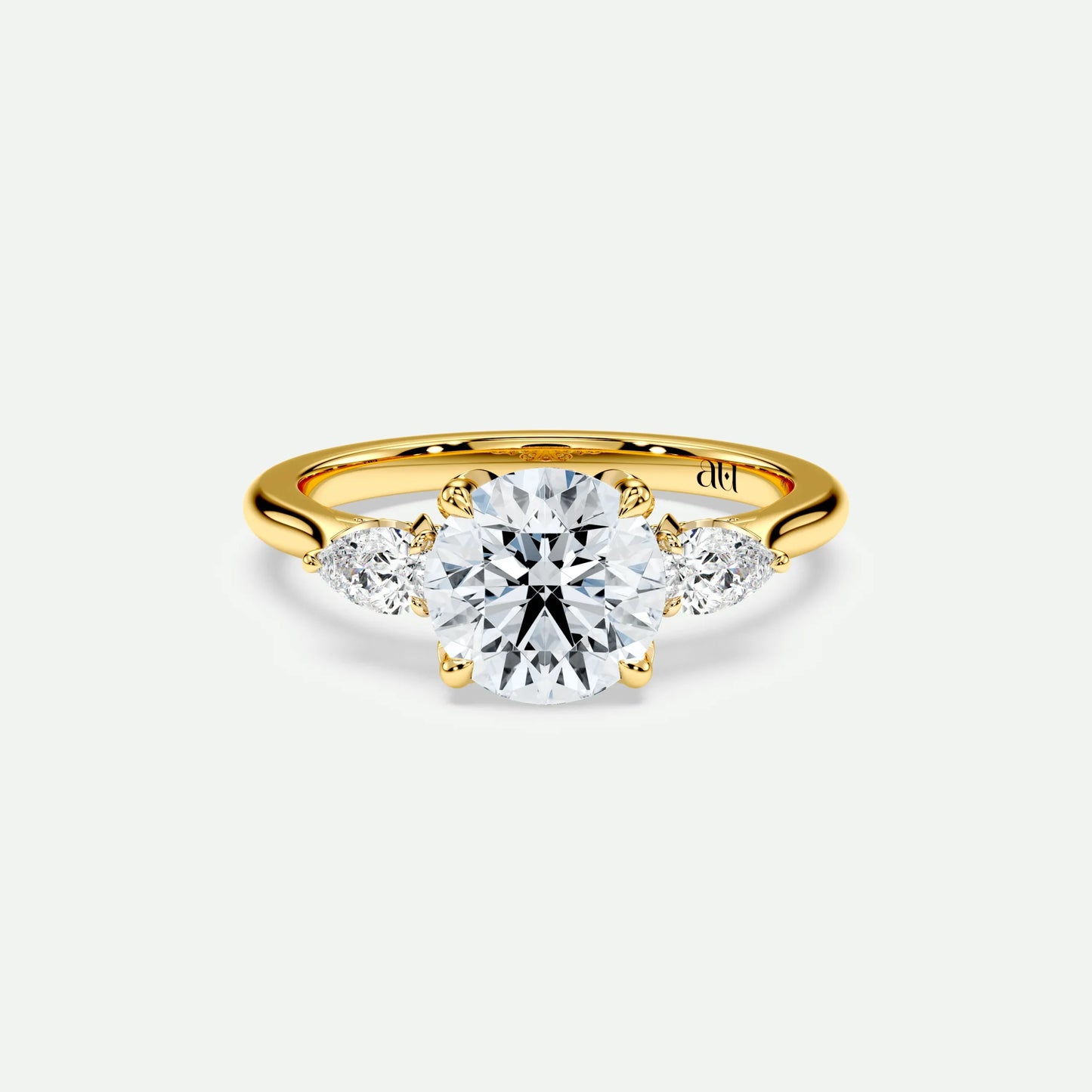 Round - Silver (Yellow Gold)