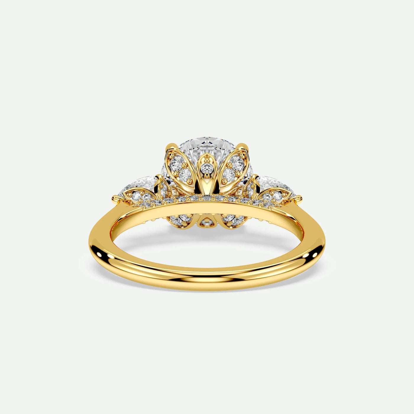 Round - Silver (Yellow Gold)