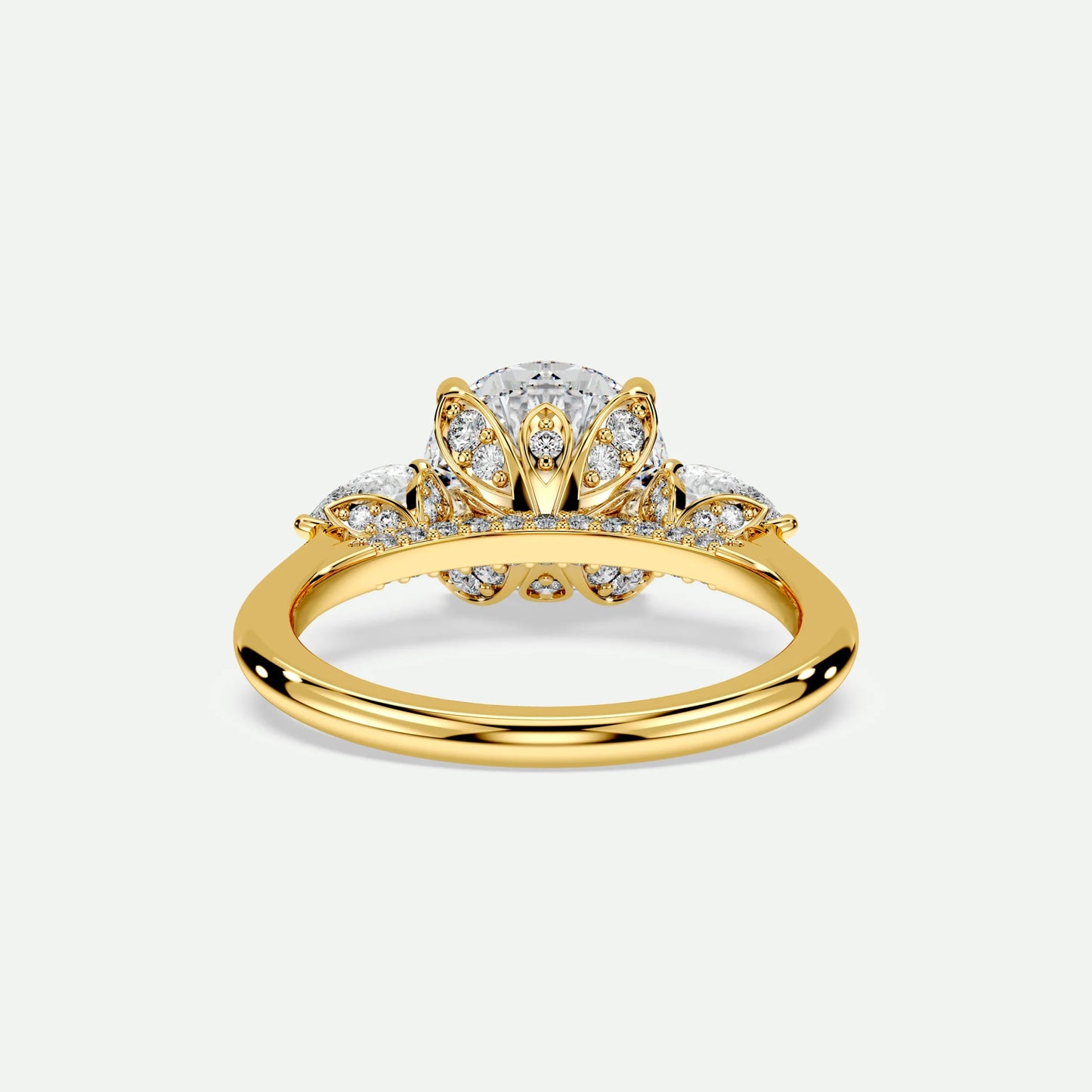 Round - Silver (Yellow Gold)